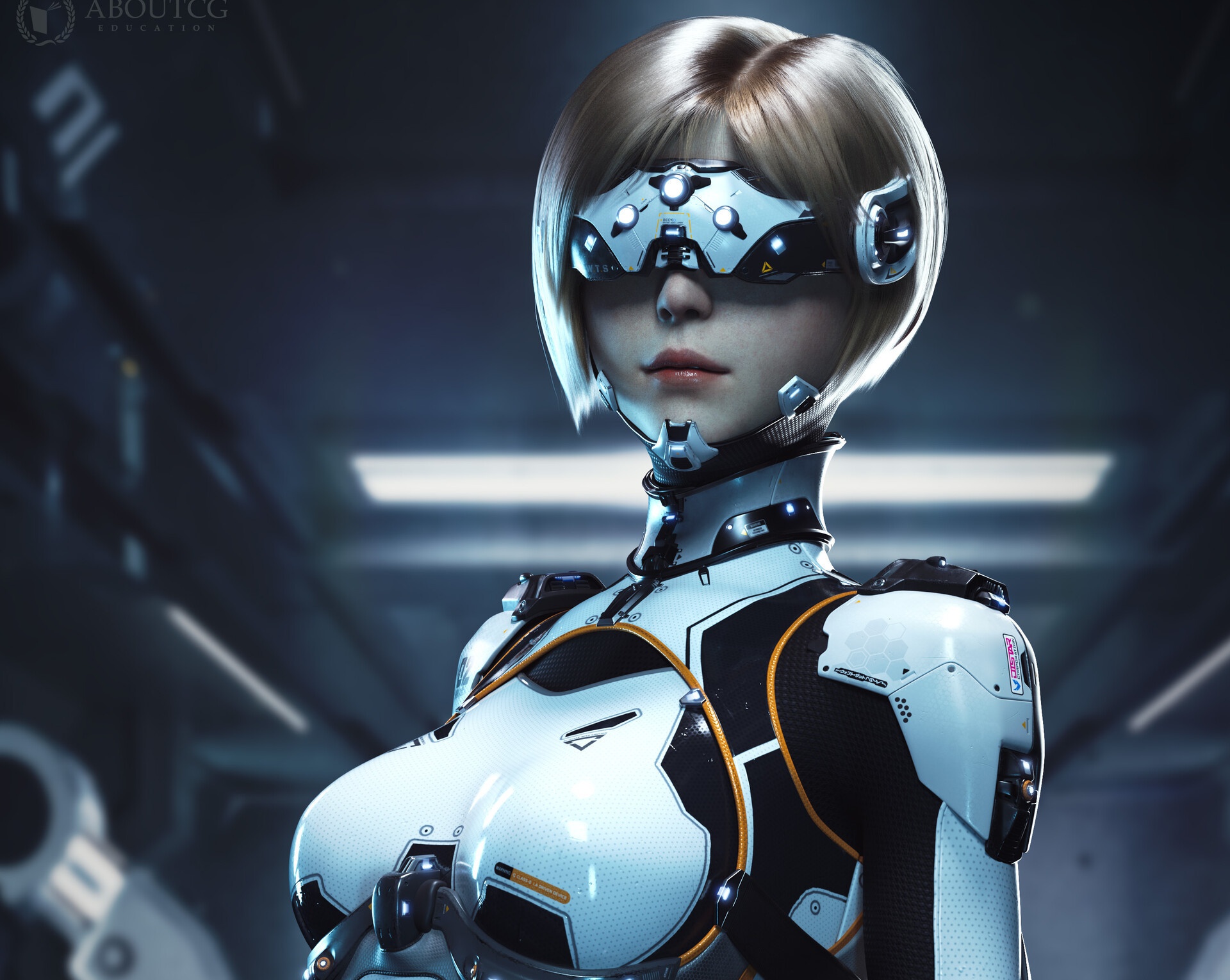 Cyborg Gynoid Women Science Fiction Futuristic Artwork Digital Art Fantasy Art 1920x1530