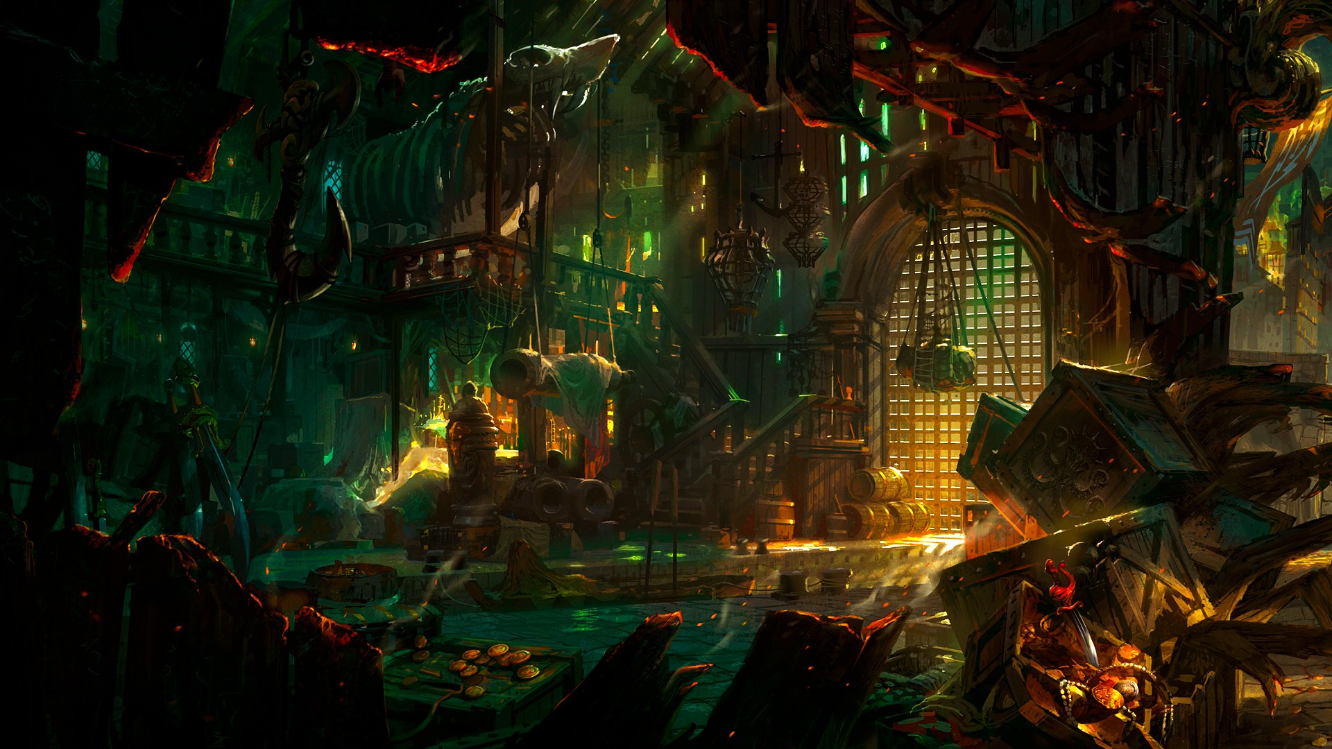 Bilgewater Fantasy Art Pirates Ports Sewers 1920x1080