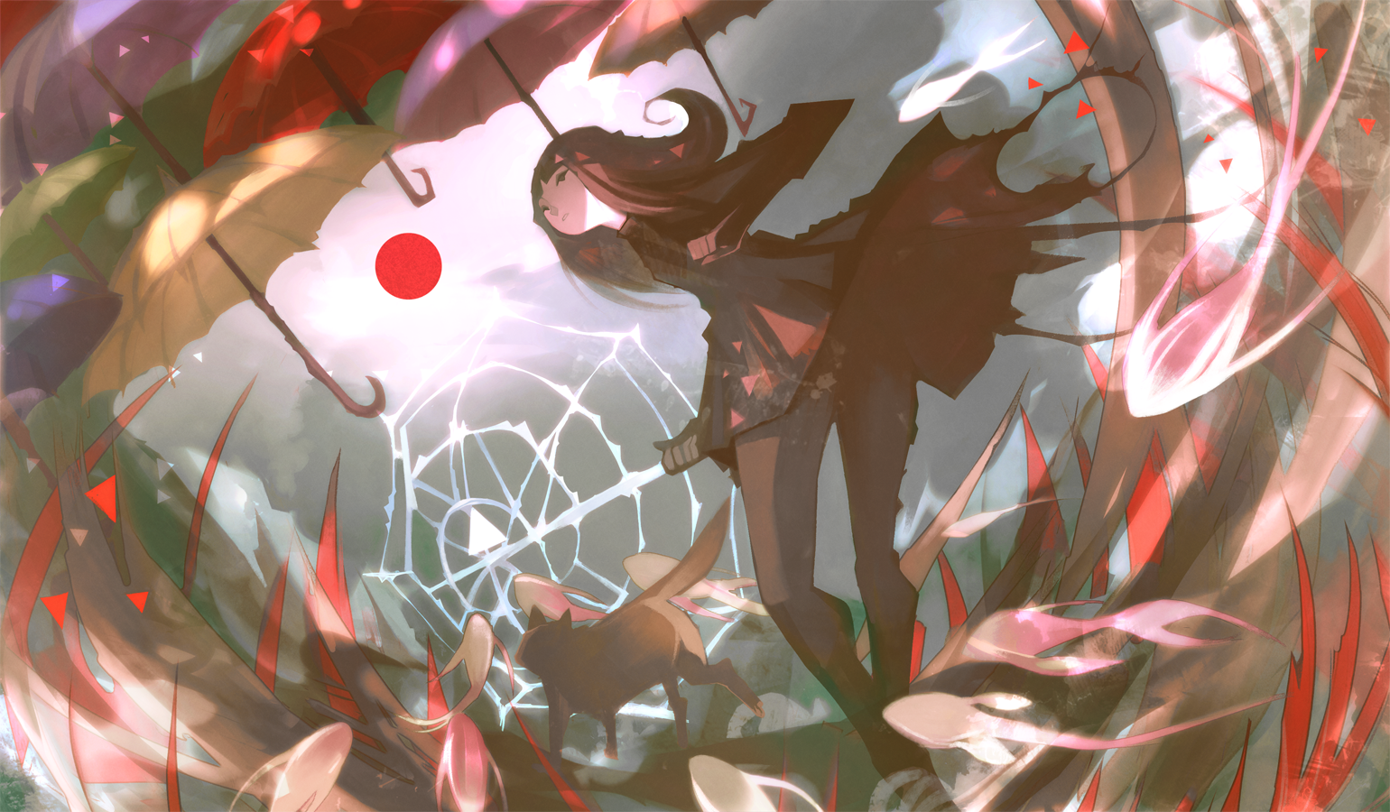 Artwork Nano Mortis Umbrella Koi Spiderwebs 1540x900