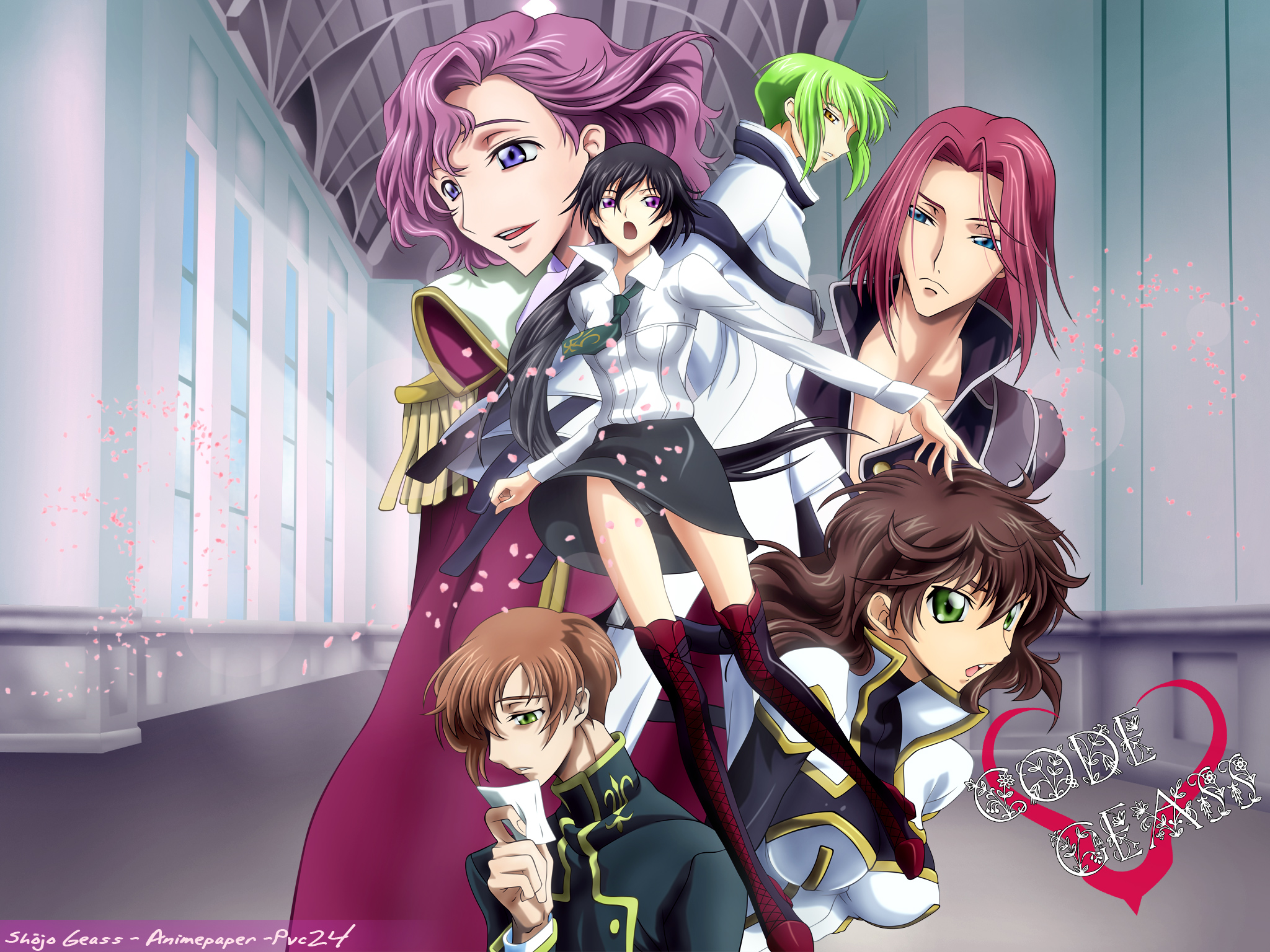 C C Code Geass Kallen K Zuki Cornelia Li Britannia Rolo Lamperouge Lelouch Lamperouge Suzaku Kururug 2048x1536