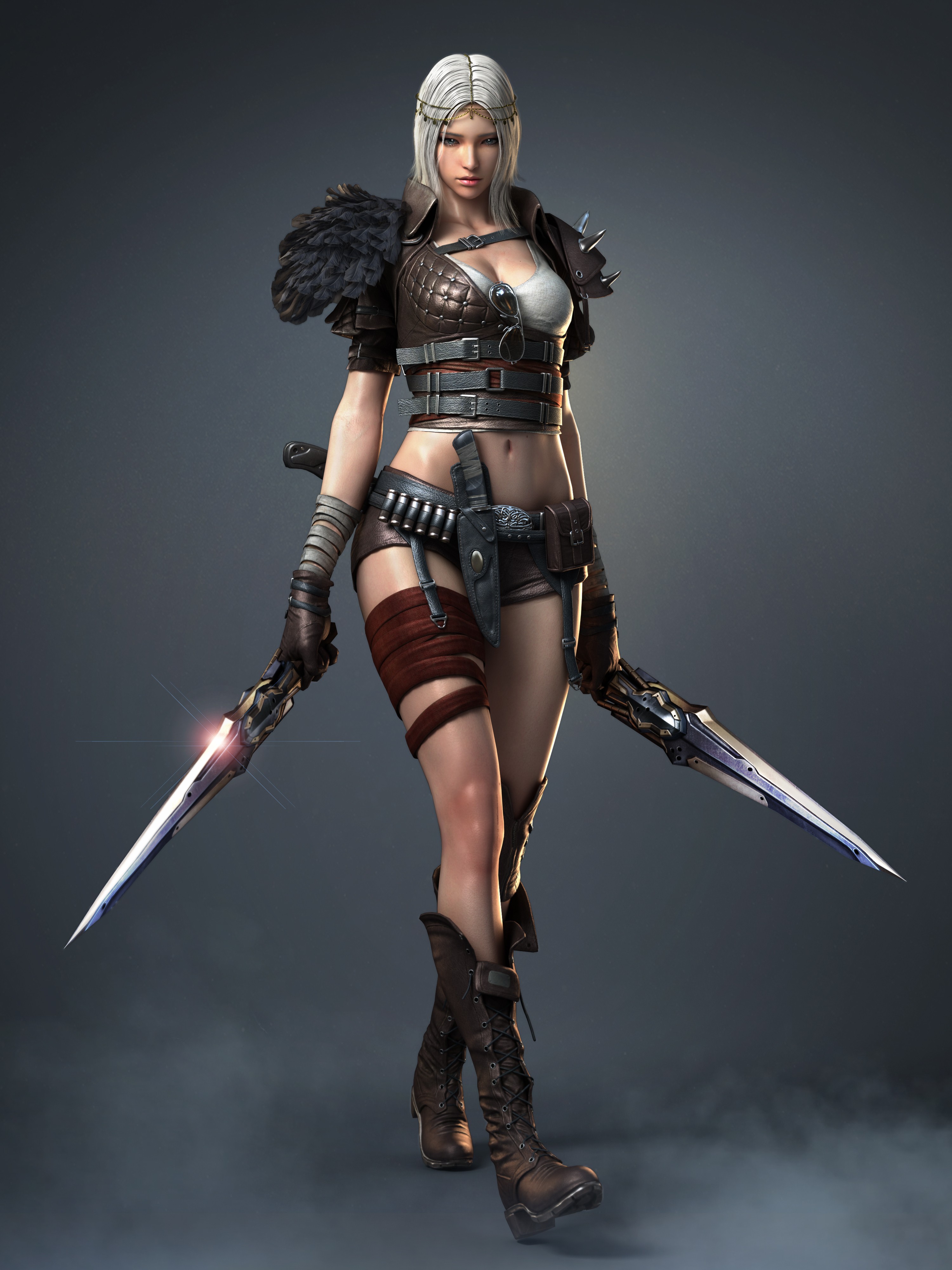 CrossFire PC Gaming Video Games Fantasy Art Women Digital Art 3000x4000