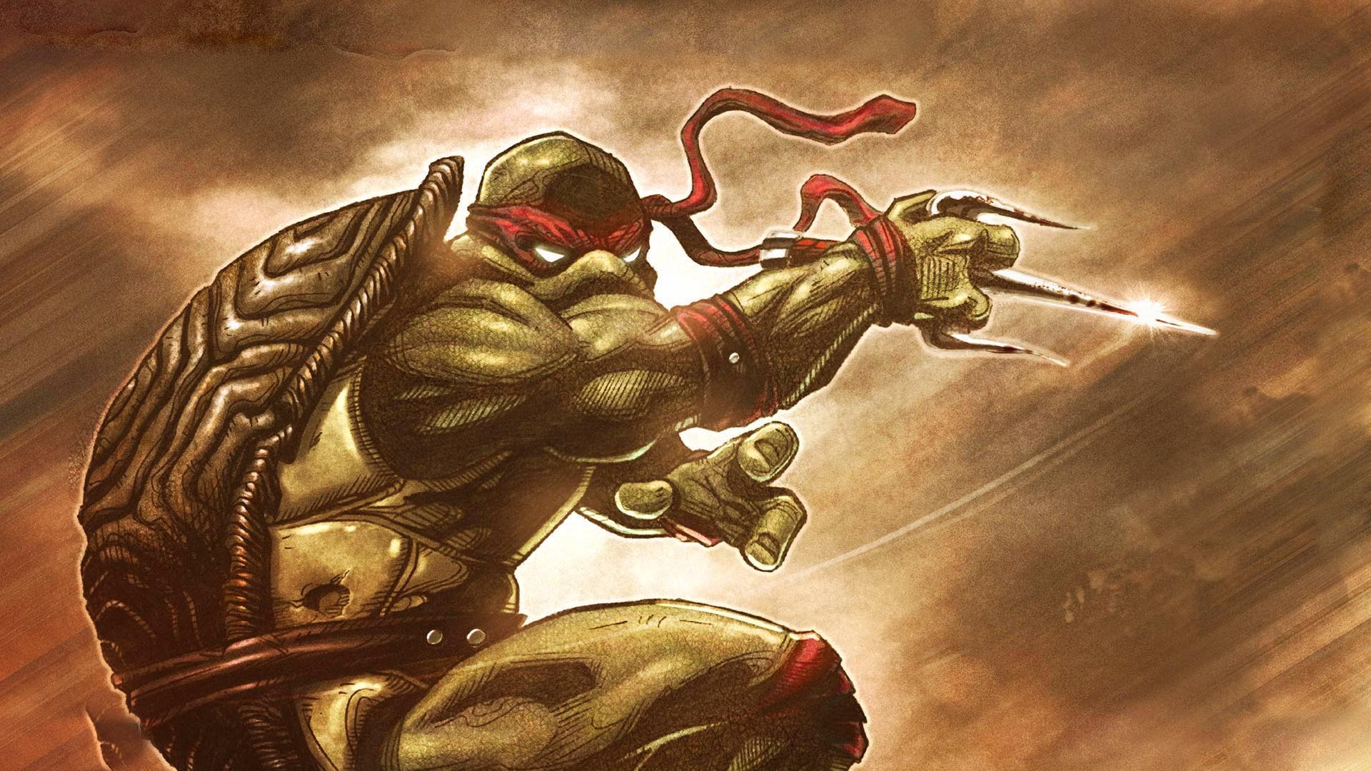 Teenage Mutant Ninja Turtles Raphael Artwork Warrior 1920x1080