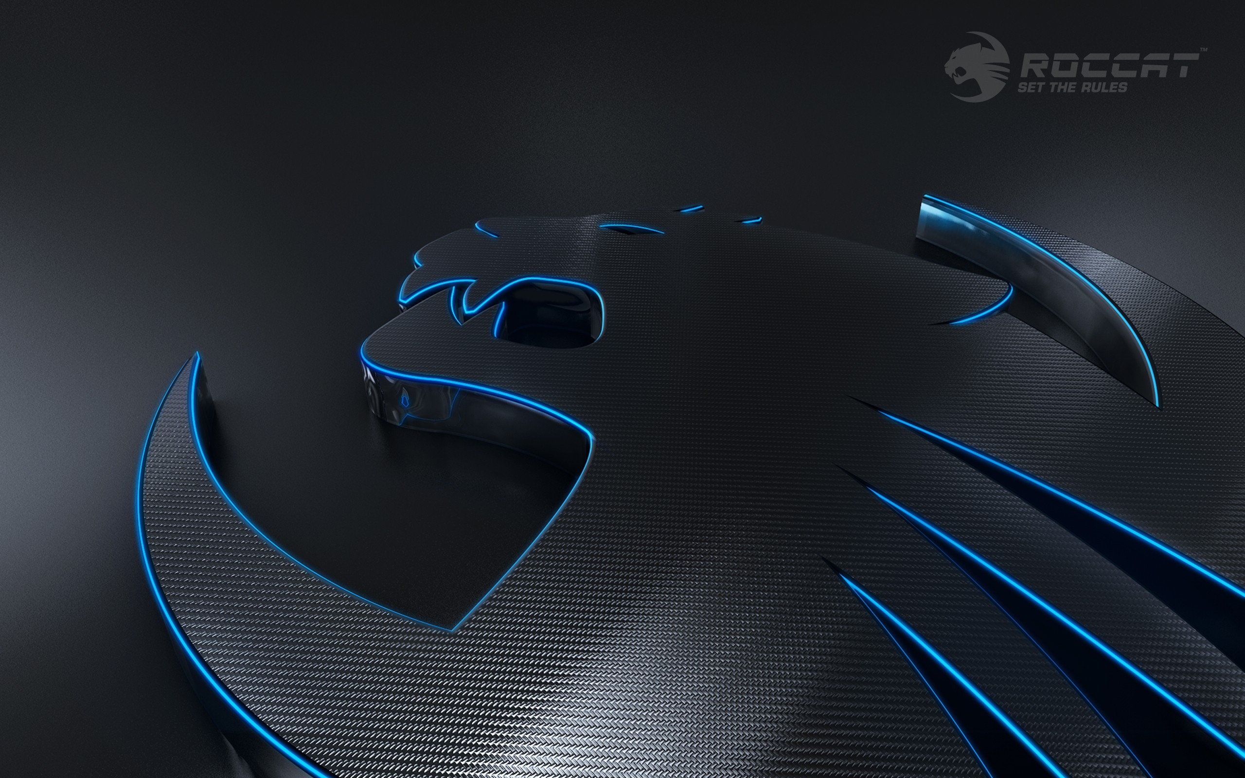 Roccat Video Games Simple Background Digital Art Blue 2560x1600