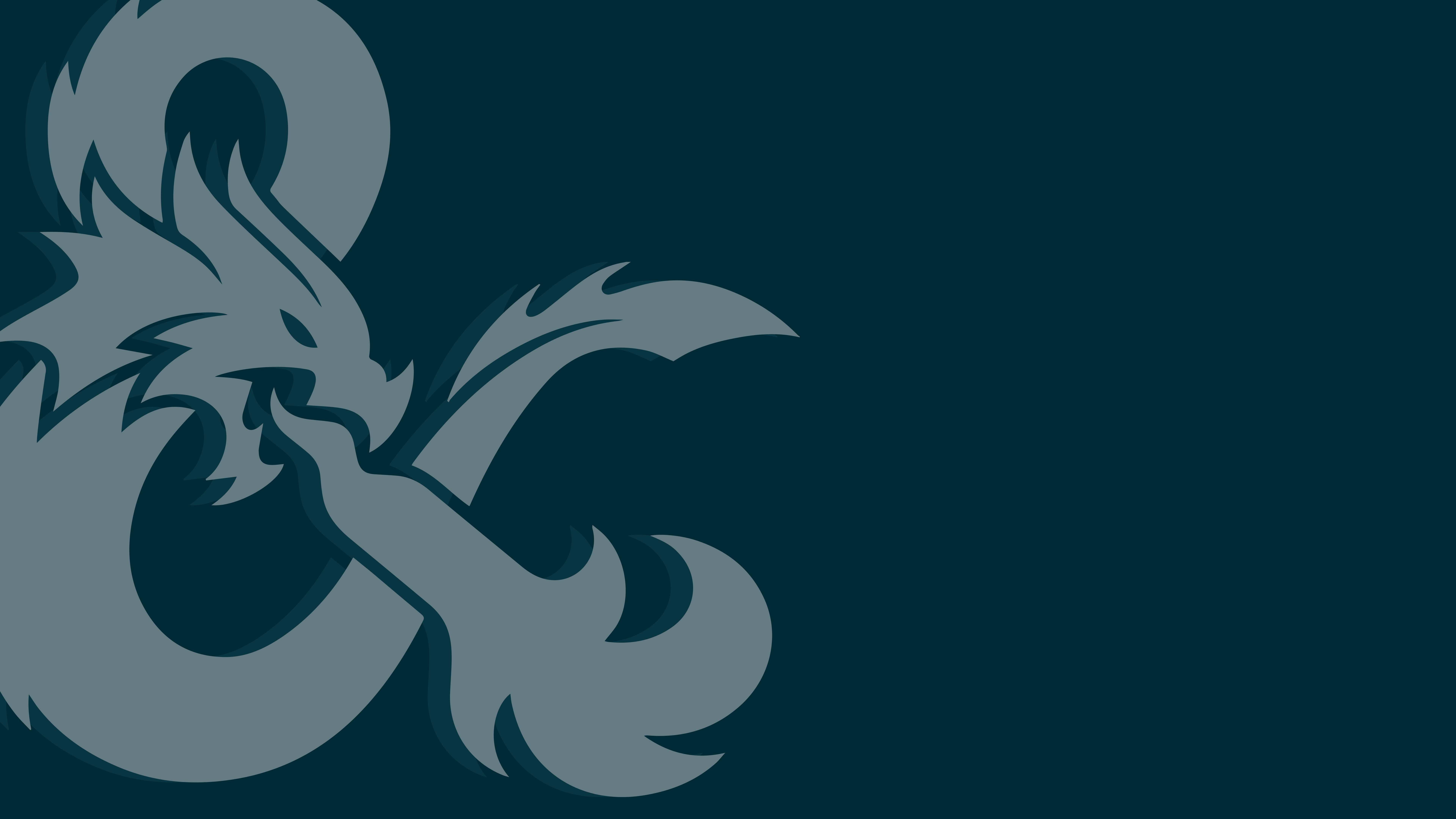 Solarized Colorscheme Dungeons Dragons Minimalism Vector Simple Background Simple Dragon 7680x4320