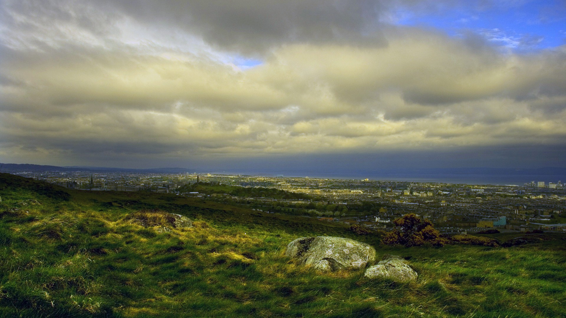 Edinburgh Landscape Clouds 1920x1080