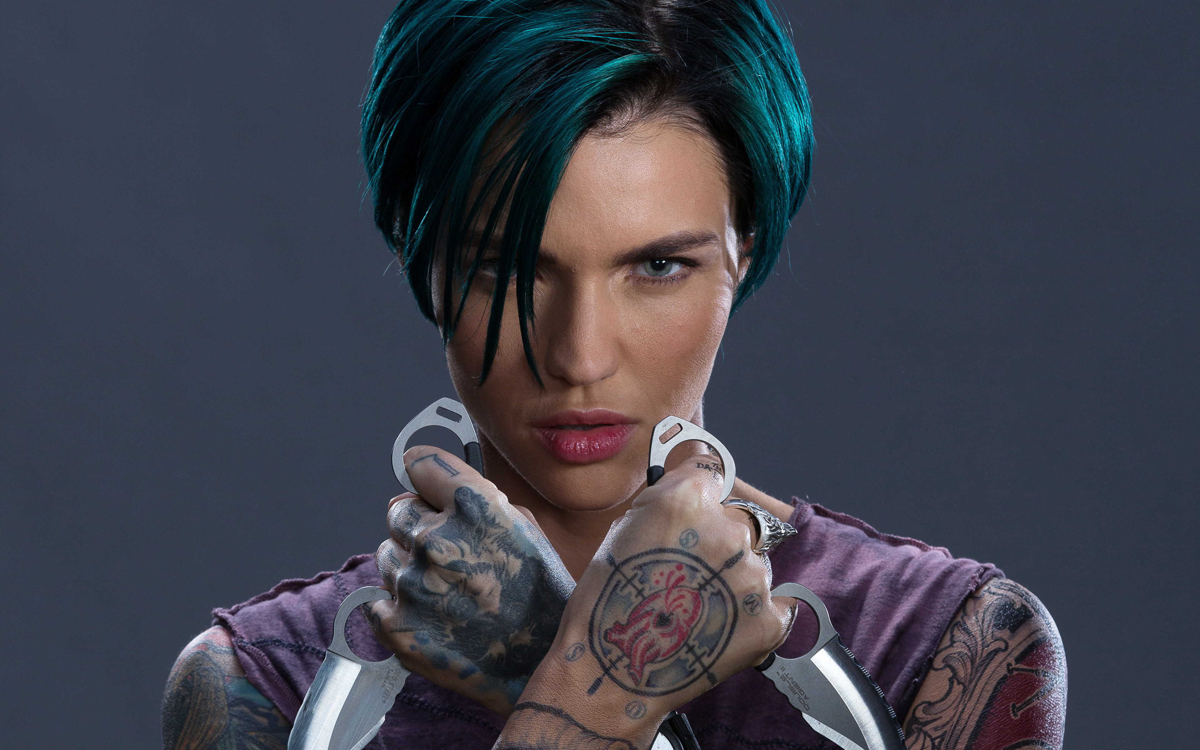 Ruby Rose Face Short Hair Tattoo XXx Return Of Xander Cage Actress 3840x2400