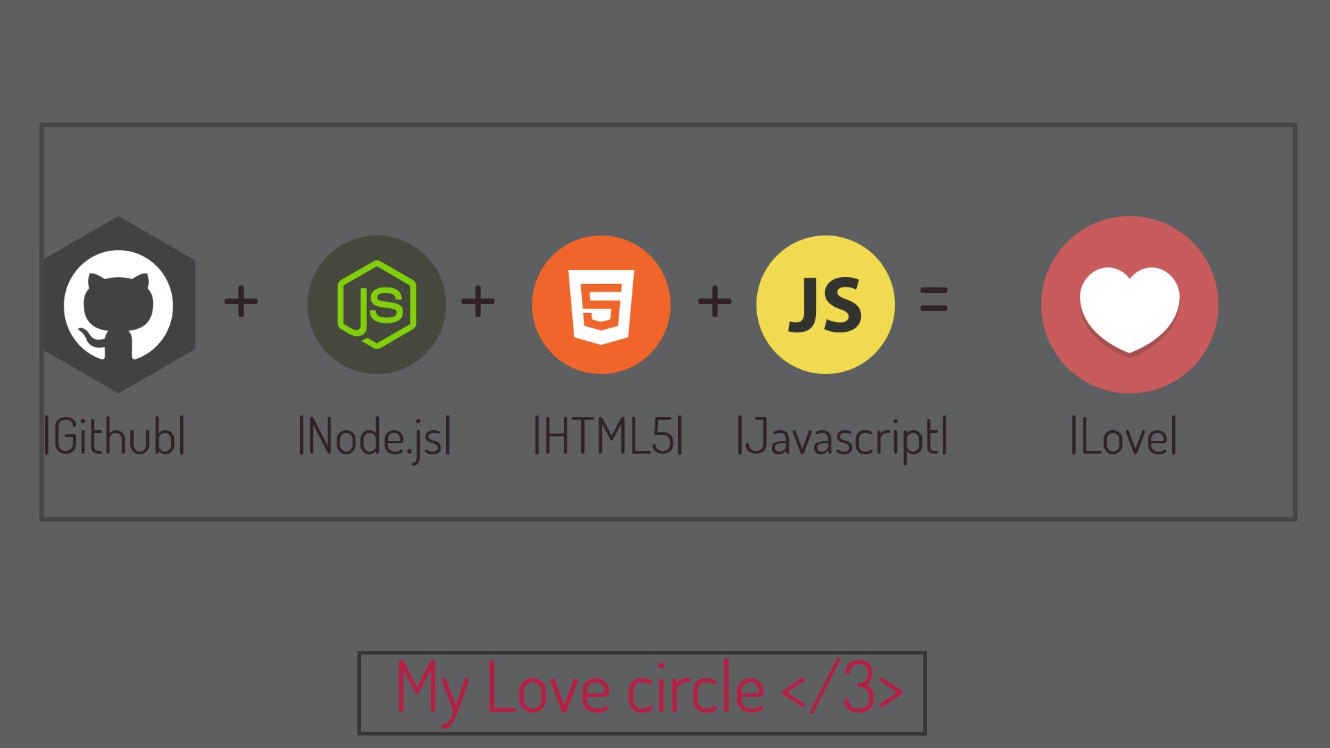 Node Js HTML JavaScript Web Design Love Flatdesign 1920x1080