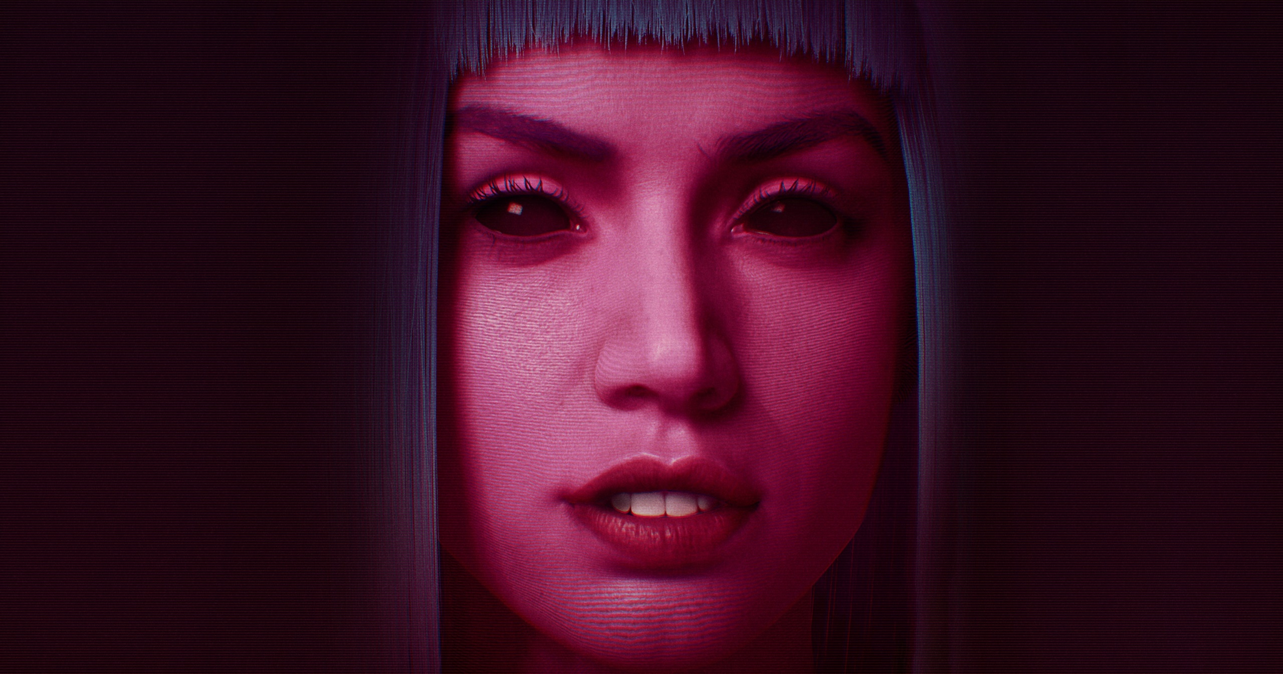 Eyes Dark Eyes Face Portrait Women Artwork Blade Runner 2049 Blade Runner Movies Ana De Armas Joi 2560x1346
