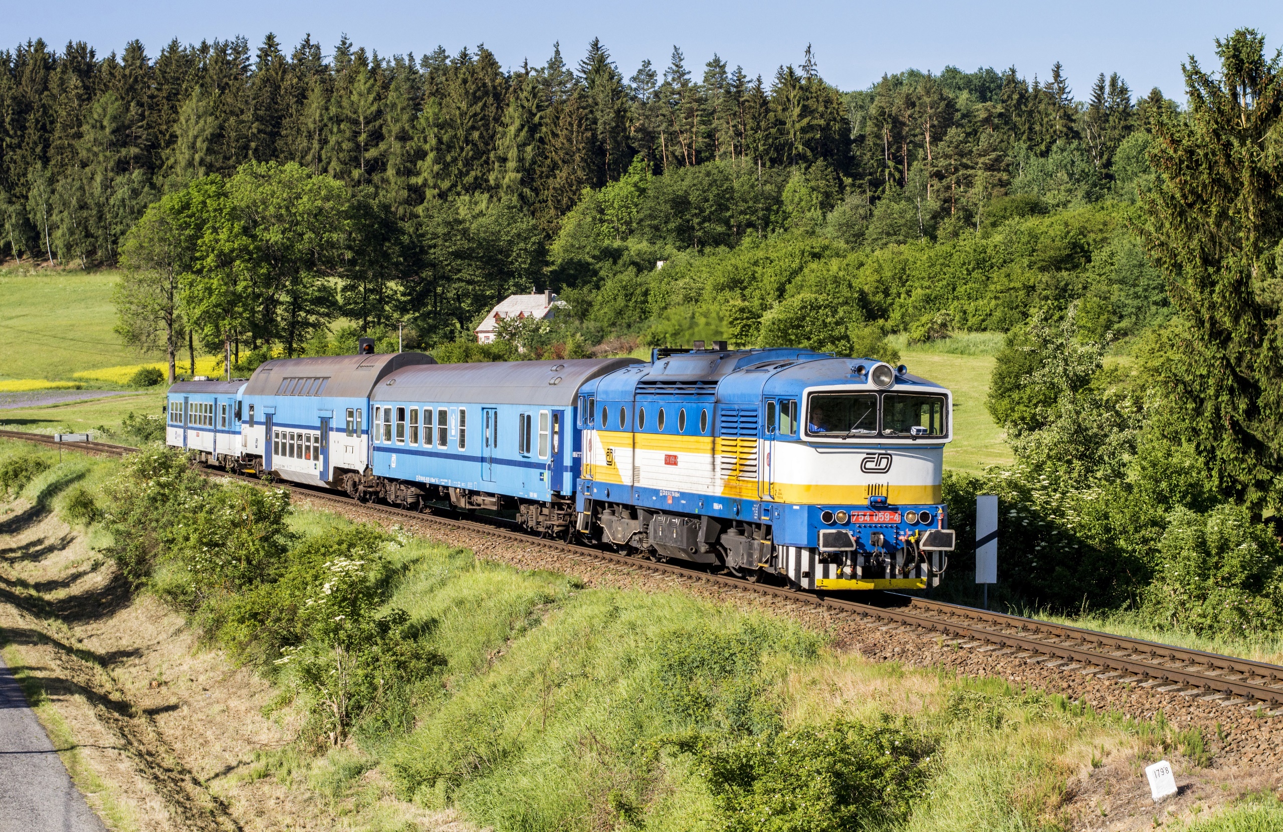 Train Vehicle Landscape Trees Railroad Track Czech CKD 754 2560x1662