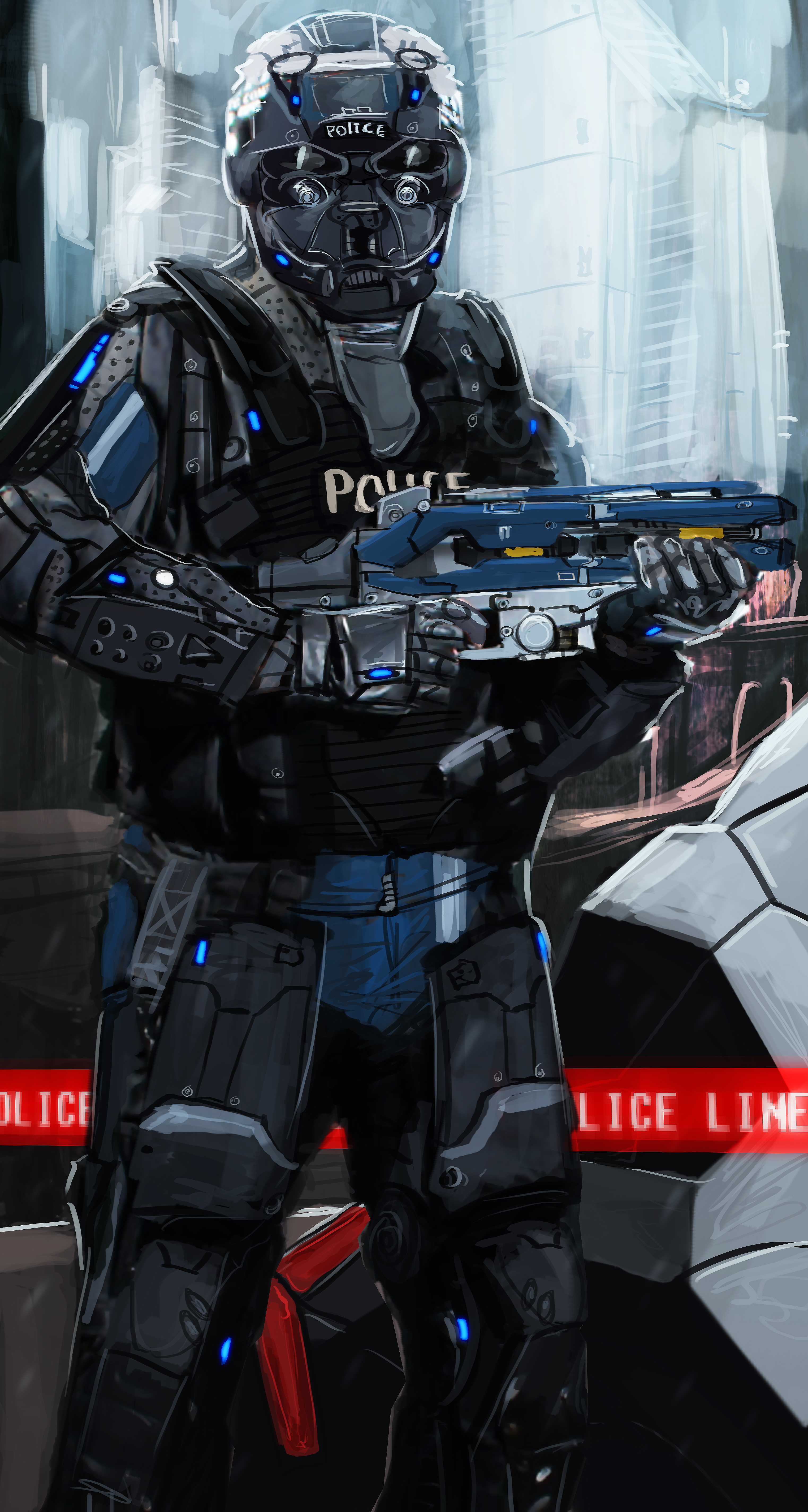 Kev Art Elite Dangerous Commander Weapon Police 3045x5697