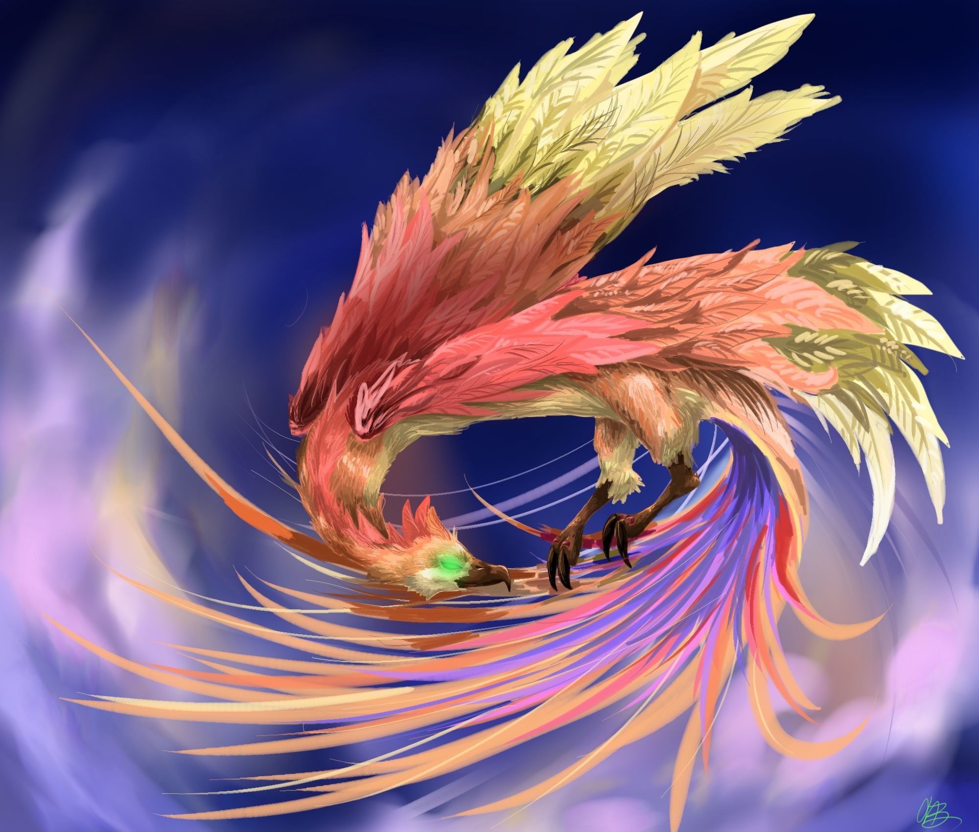 Fantasy Art Pheonix Artwork 2000x1700