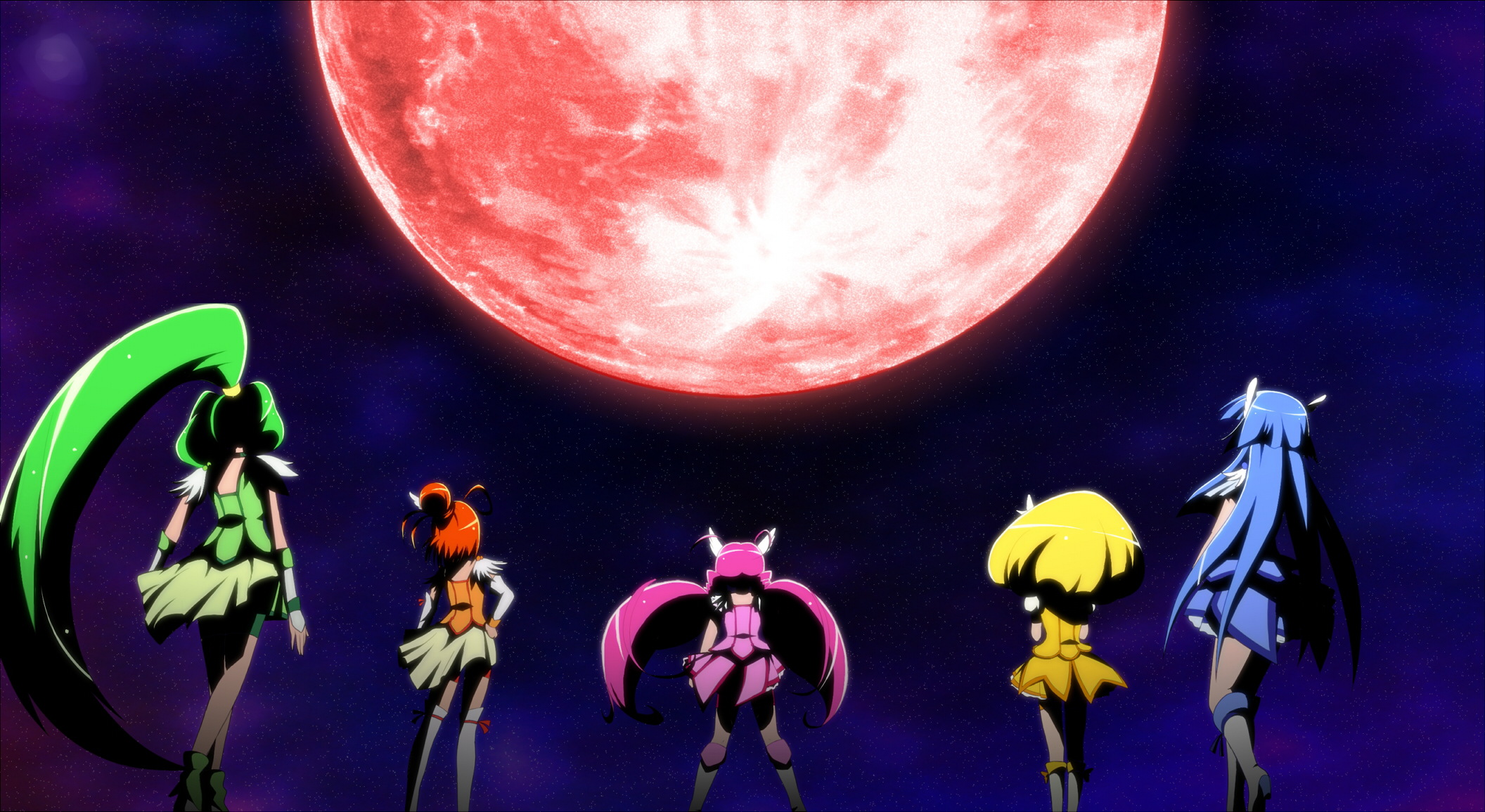 Precure Moon Red Moon Anime Anime Girls 2112x1155