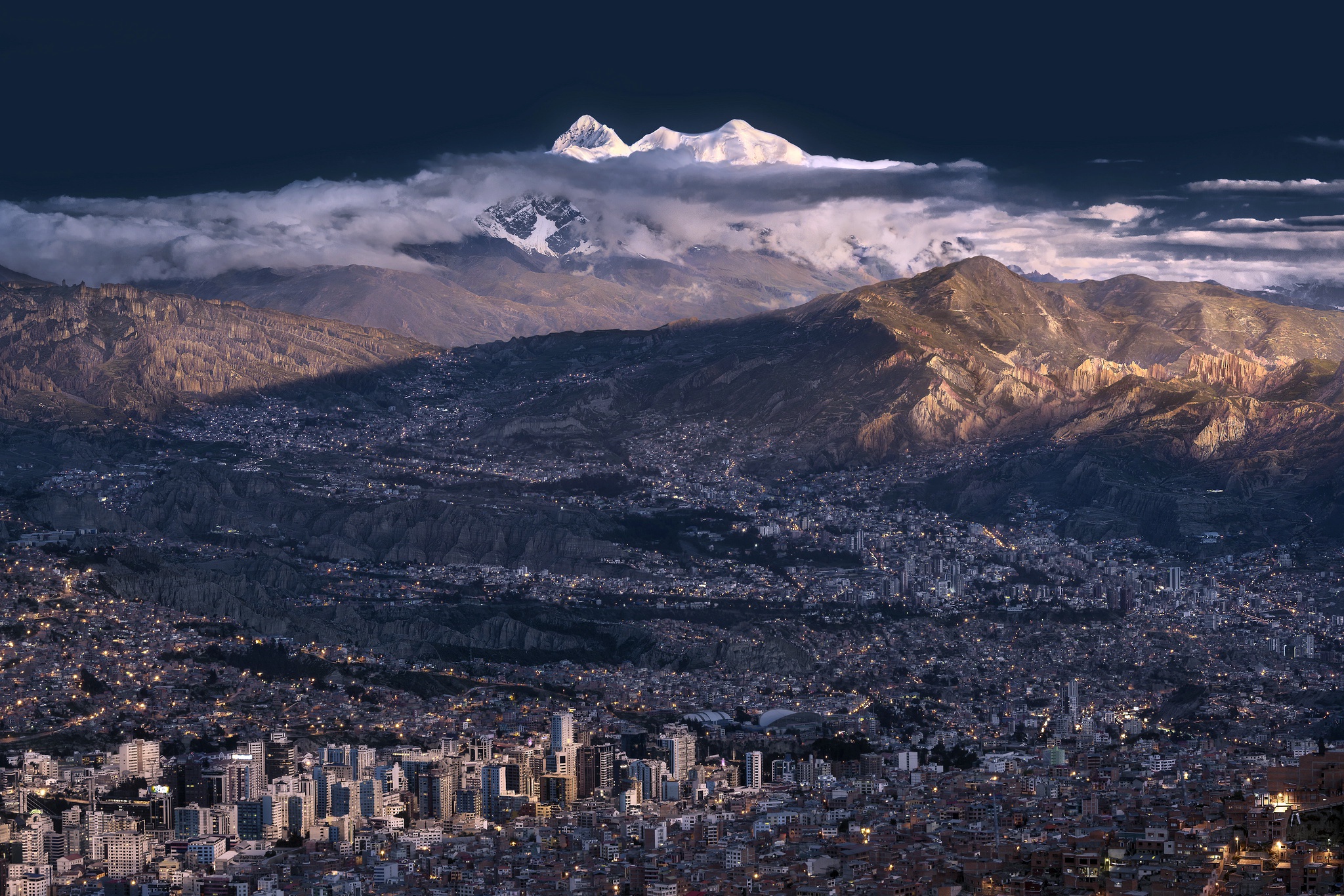 Cityscape Landscape Mountains Aerial View Bolivia 2048x1366
