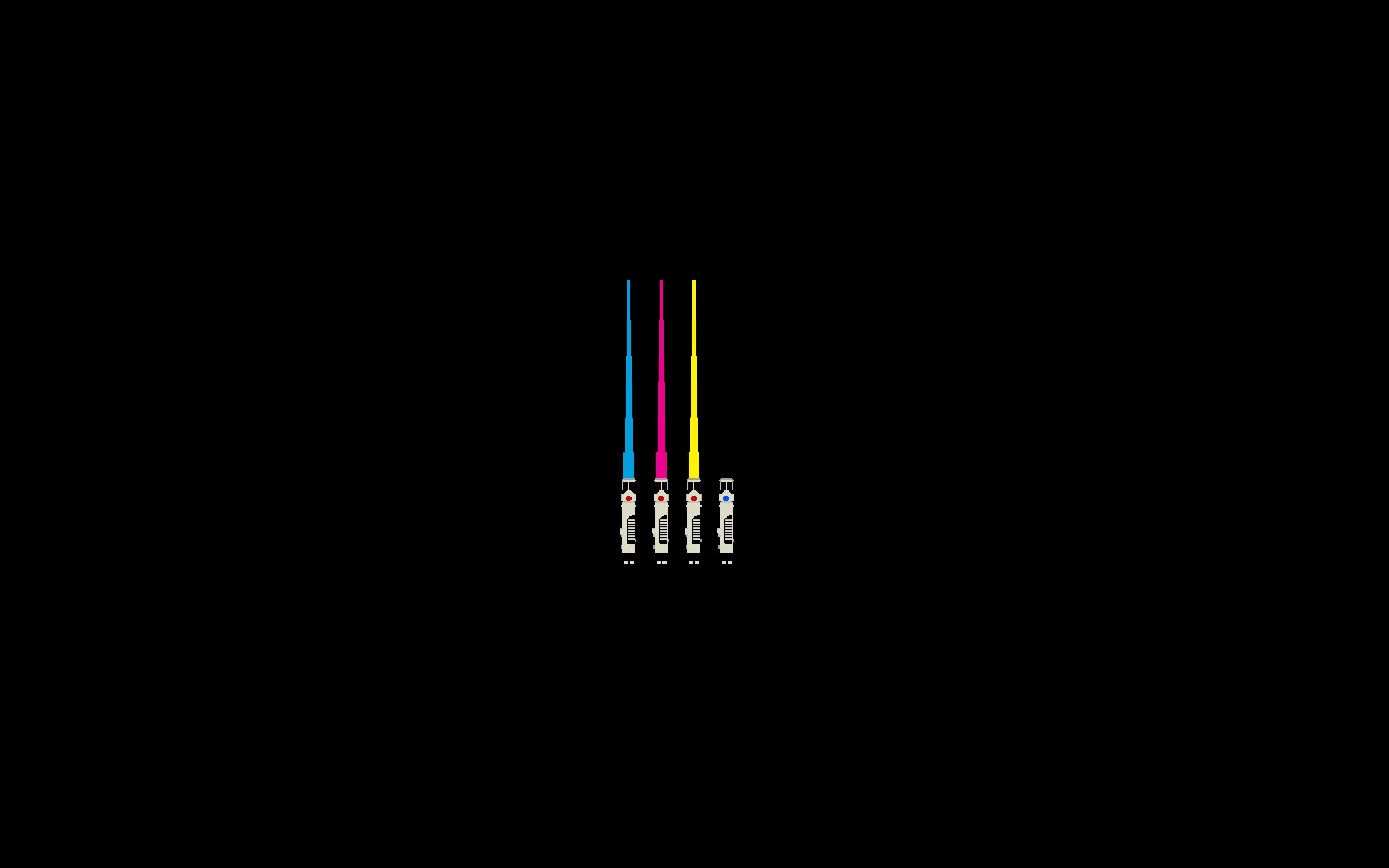 Star Wars Lightsaber CMYK Minimalism 2560x1600