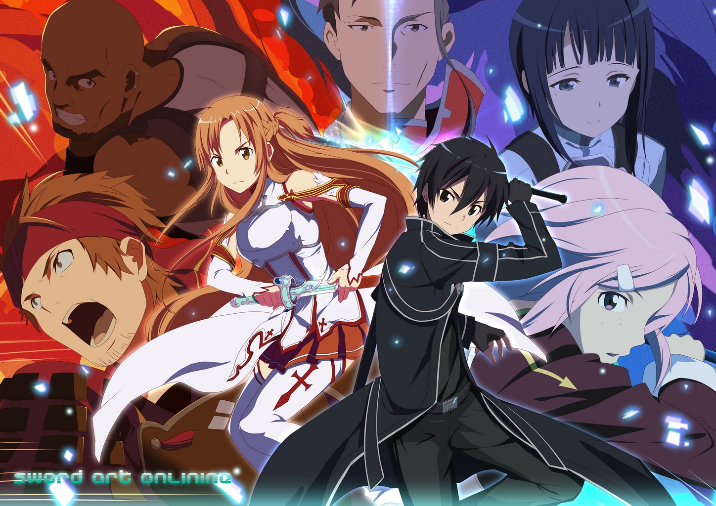 Agil Sword Art Online Asuna Yuuki Heathcliff Sword Art Online Kirito Sword Art Online Klein Sword Ar 1448x1024