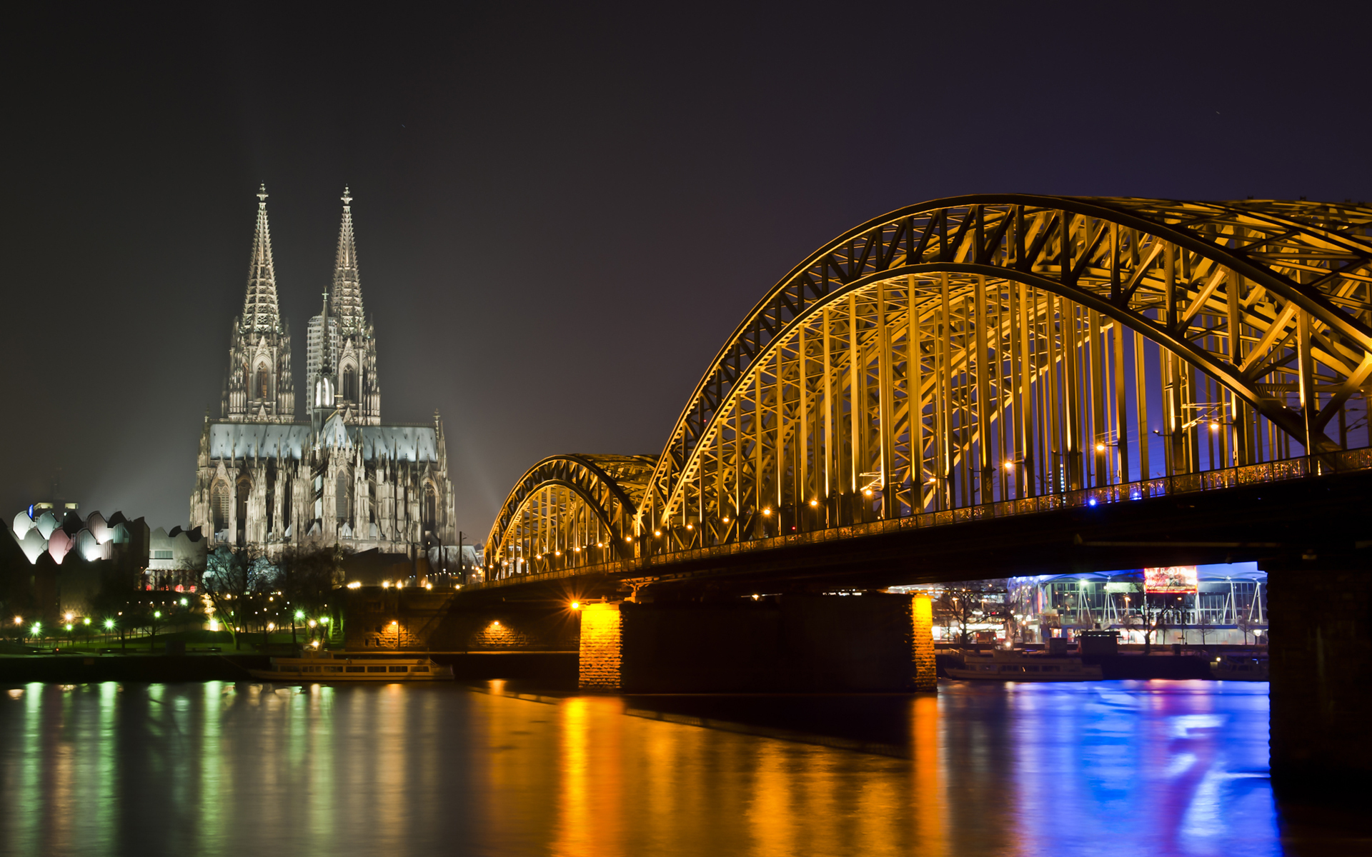 Bridge Cologne Cologne Cathedral Germany 1920x1200