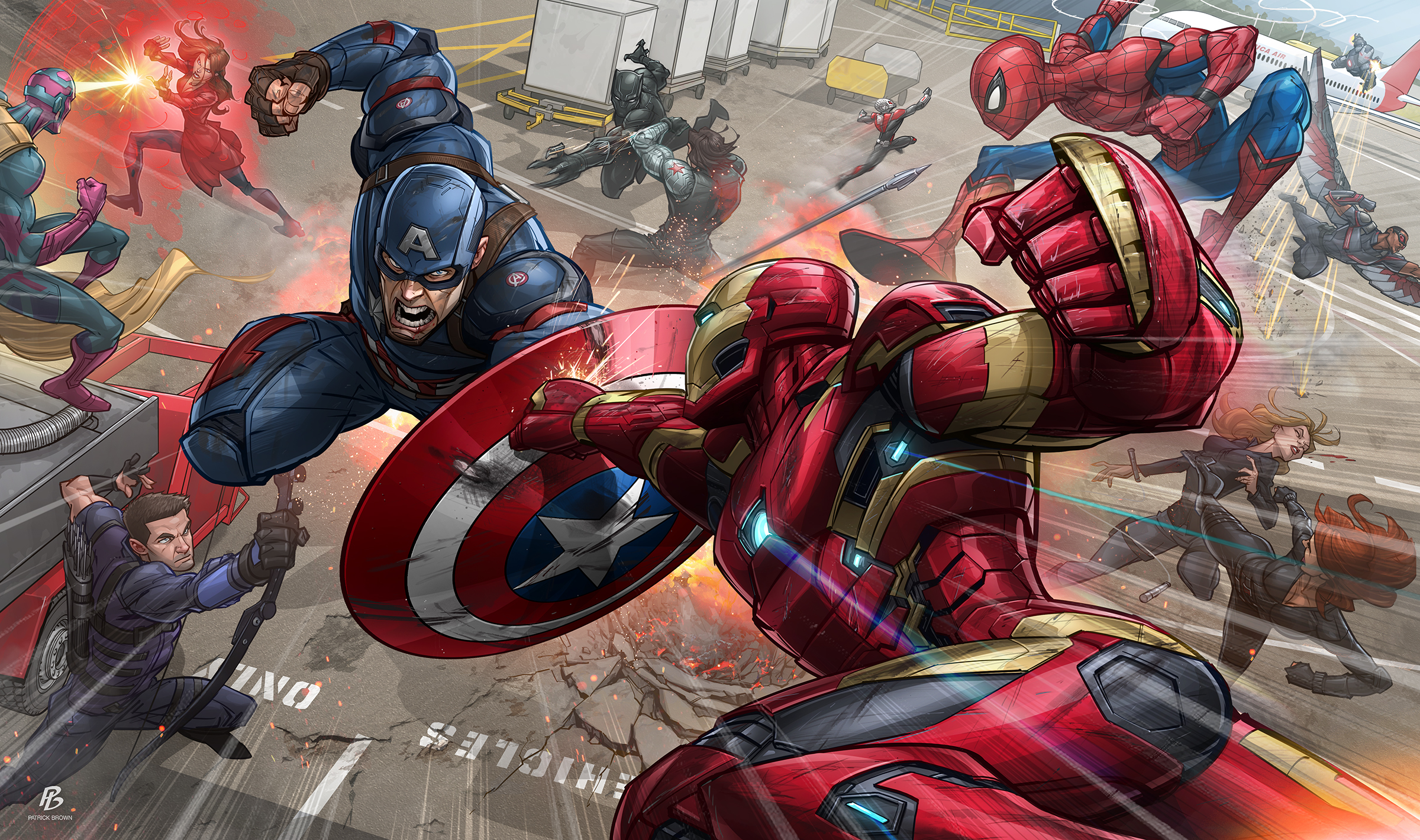 Agent 13 Ant Man Black Panther Marvel Comics Captain America Captain America Civil War Falcon Marvel 2400x1420
