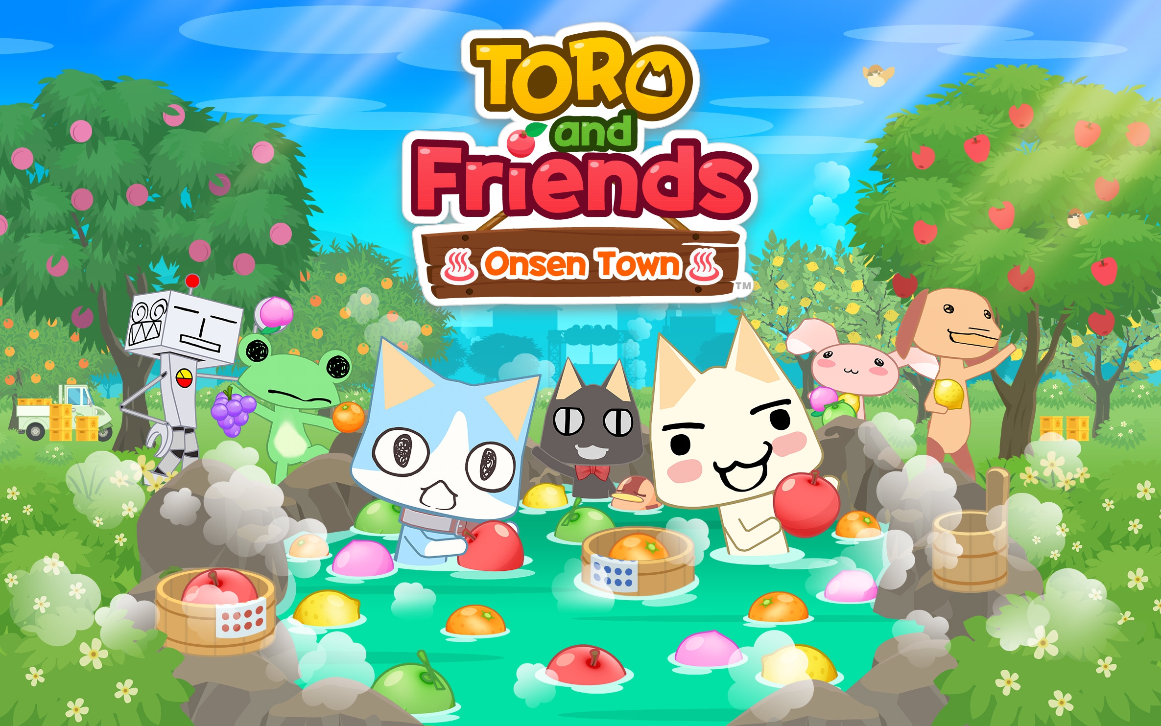Demo demo issyo. Toro and friends игра. Toro Иноуэ. Торо котик игра. Toro and friends Onsen Town.