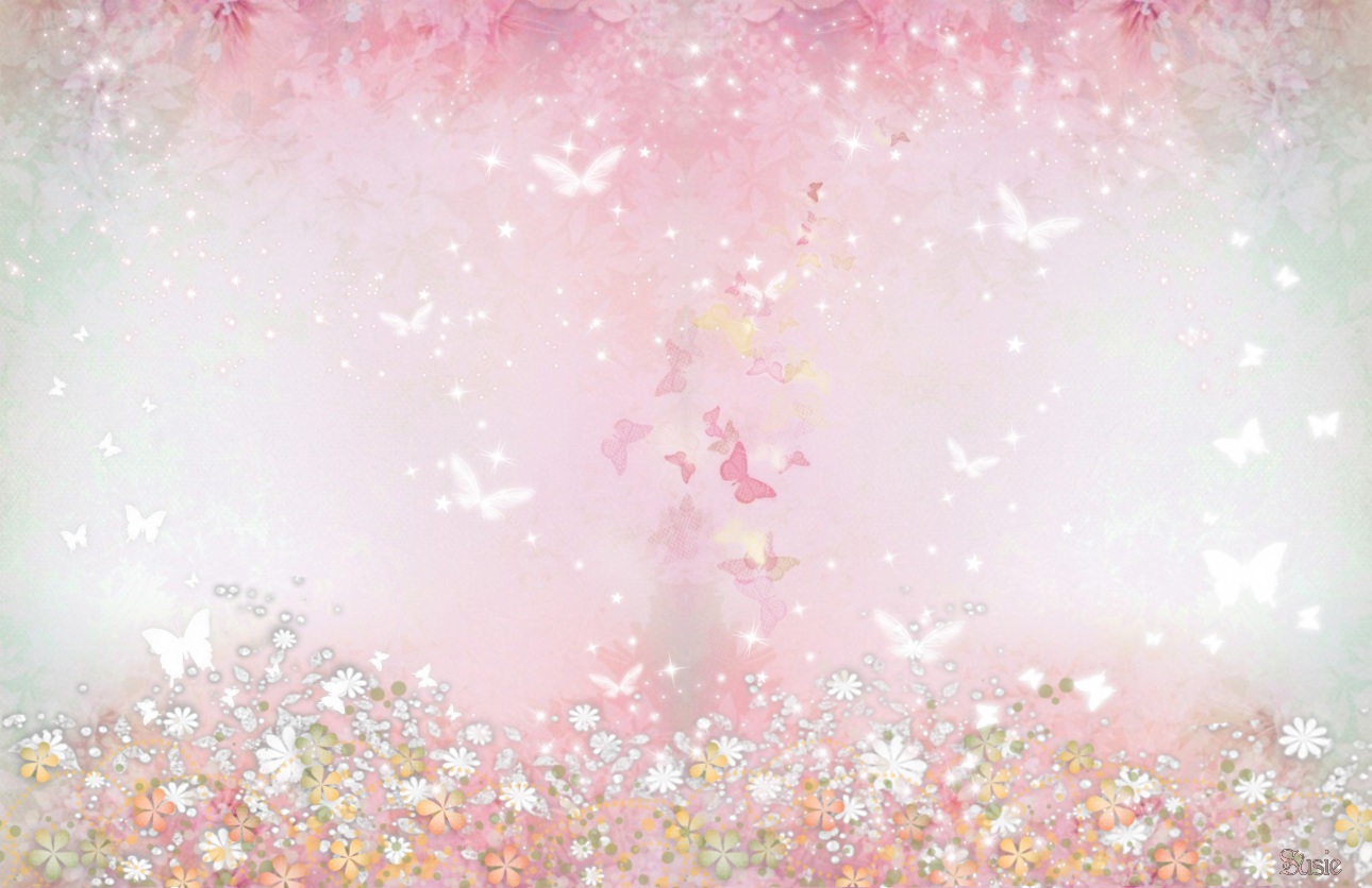 Butterfly Fantasy Floral Flower Green Pink Spring Yellow 1290x836