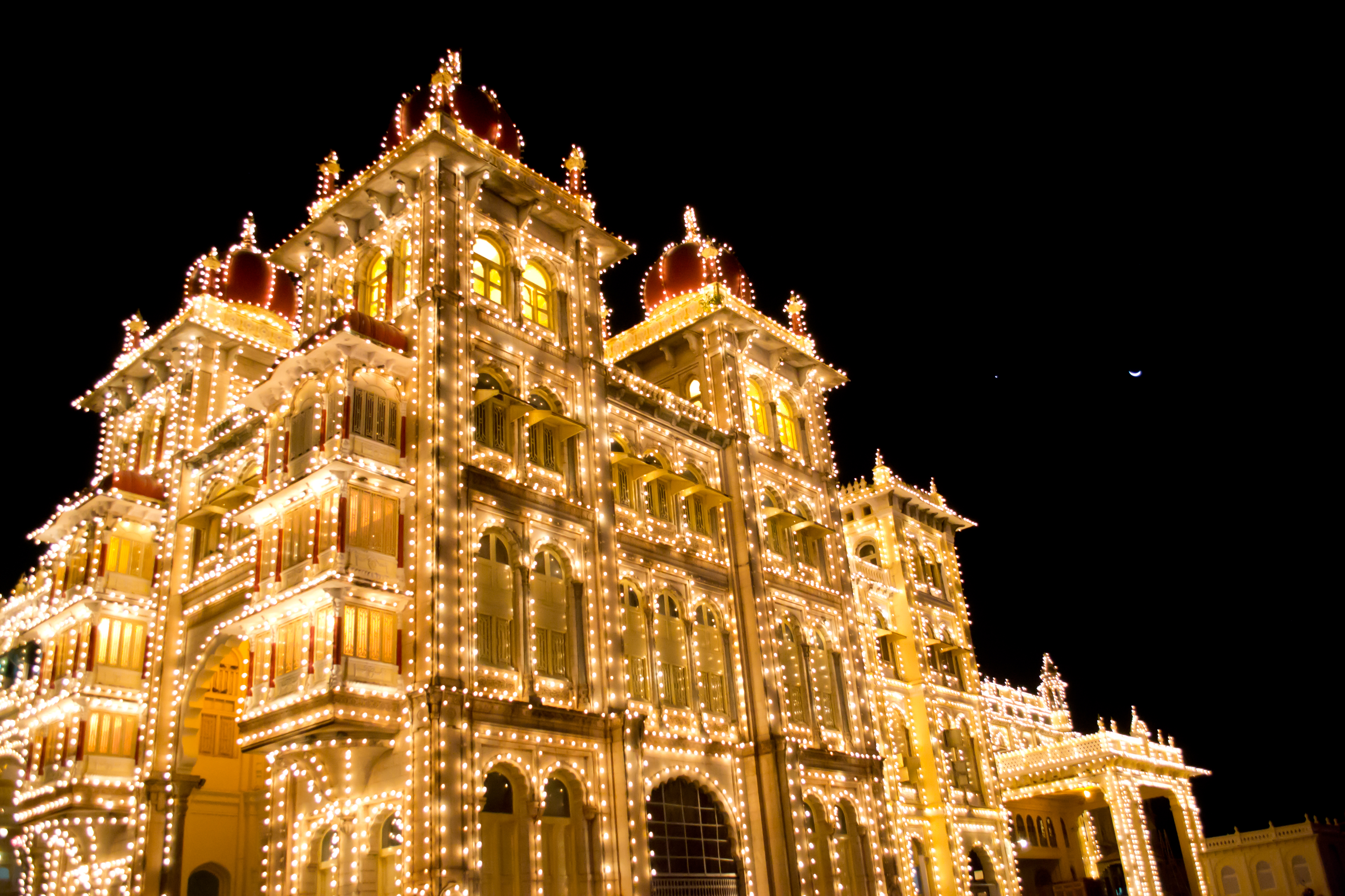 India Karnataka State Mysore Palace Night 4608x3072