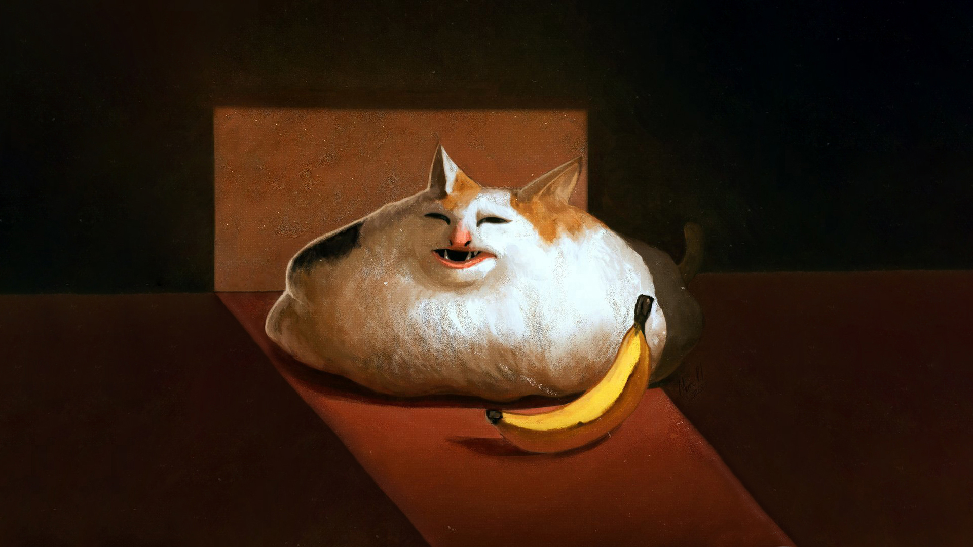 Cats Memes Bananas 1920x1080