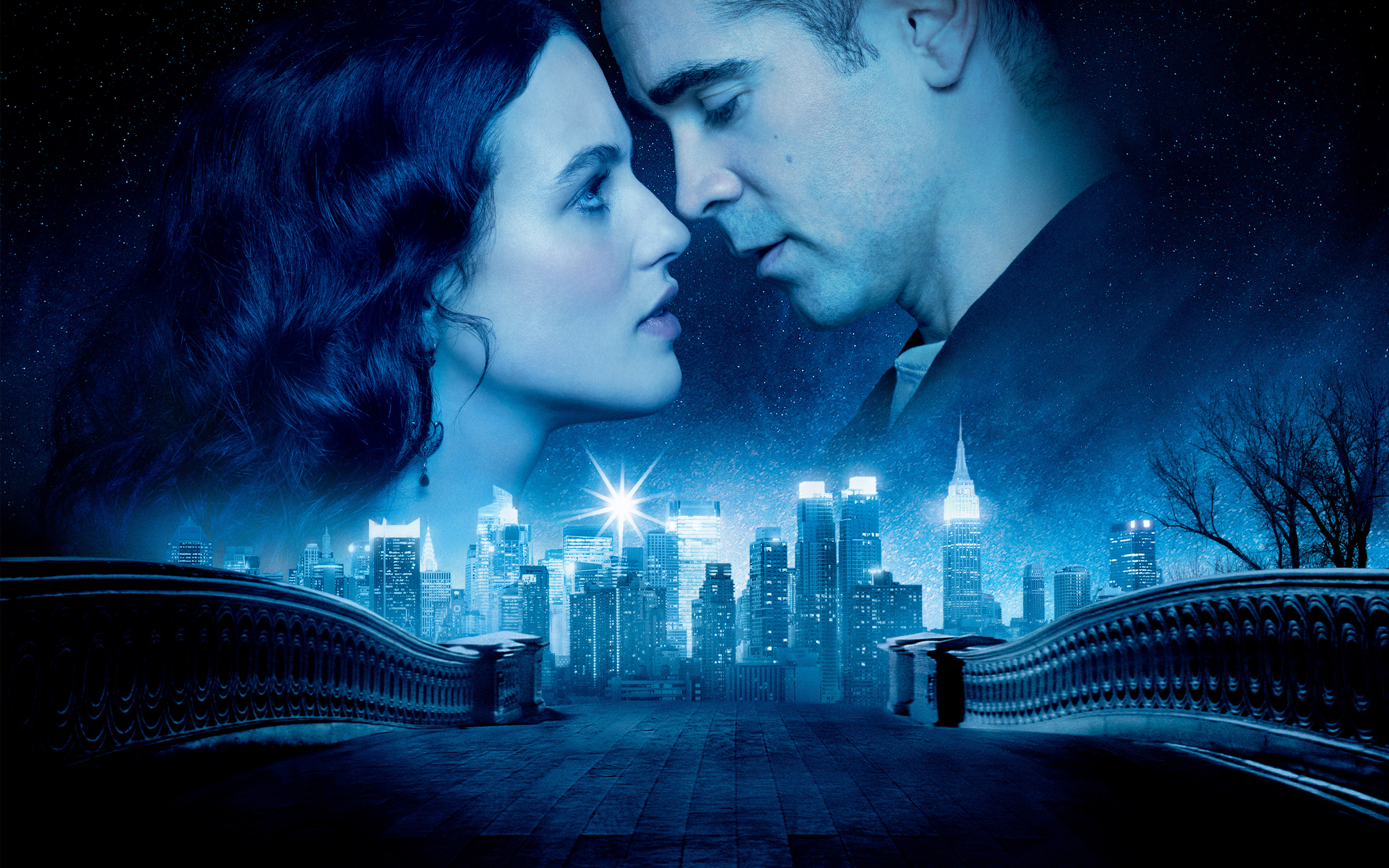 Winters Tale Jessica Brown Findlay Beverly Penn Colin Farrell Peter Lake Brown Findlay 2880x1800