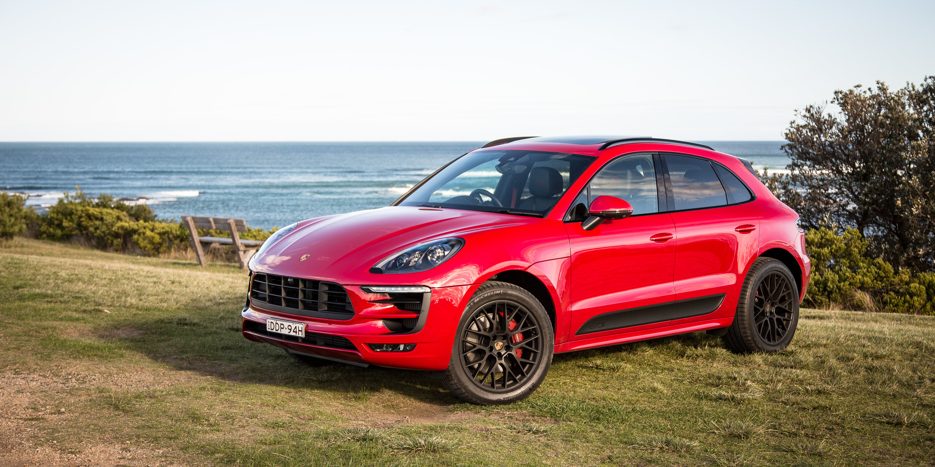 Porsche Macan Porsche Red Car SUV Luxury Car Car Vehicle 3000x1500