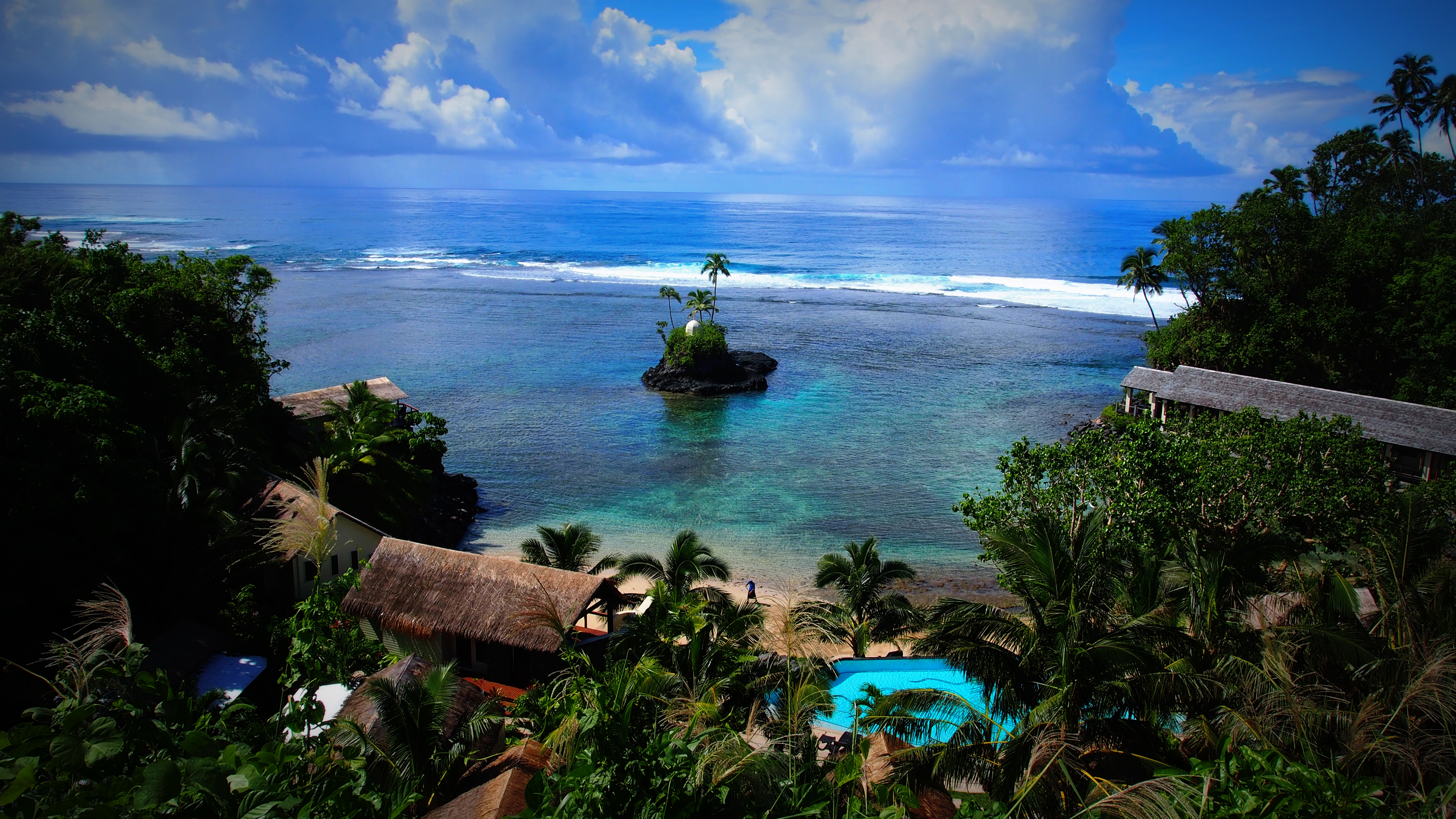 Holiday Ocean Pacific Polynesia Resort Samoa Sea Seabreeze Resort Tropics 4608x2592