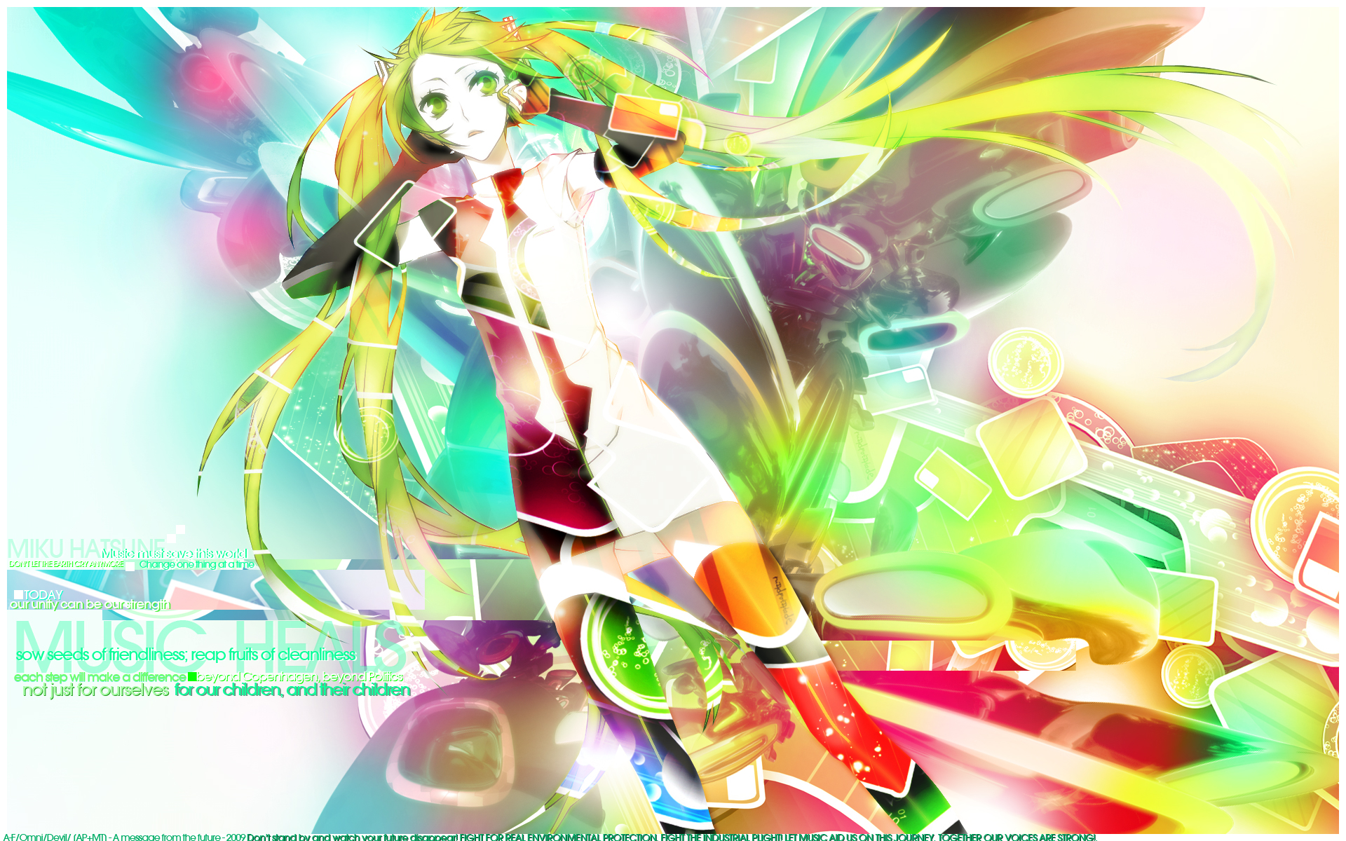 Hatsune Miku Meltdown Vocaloid Song Illustration 1920x1200