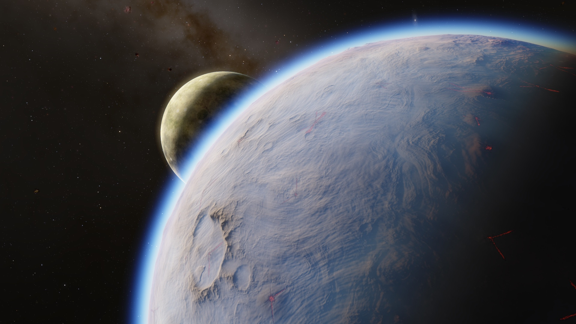 Moon Planet Space Space Engine 1920x1080