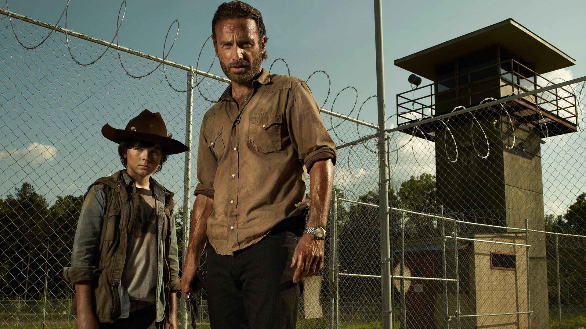 Chandler Riggs Carl Grimes Andrew Lincoln Rick Grimes 1920x1080