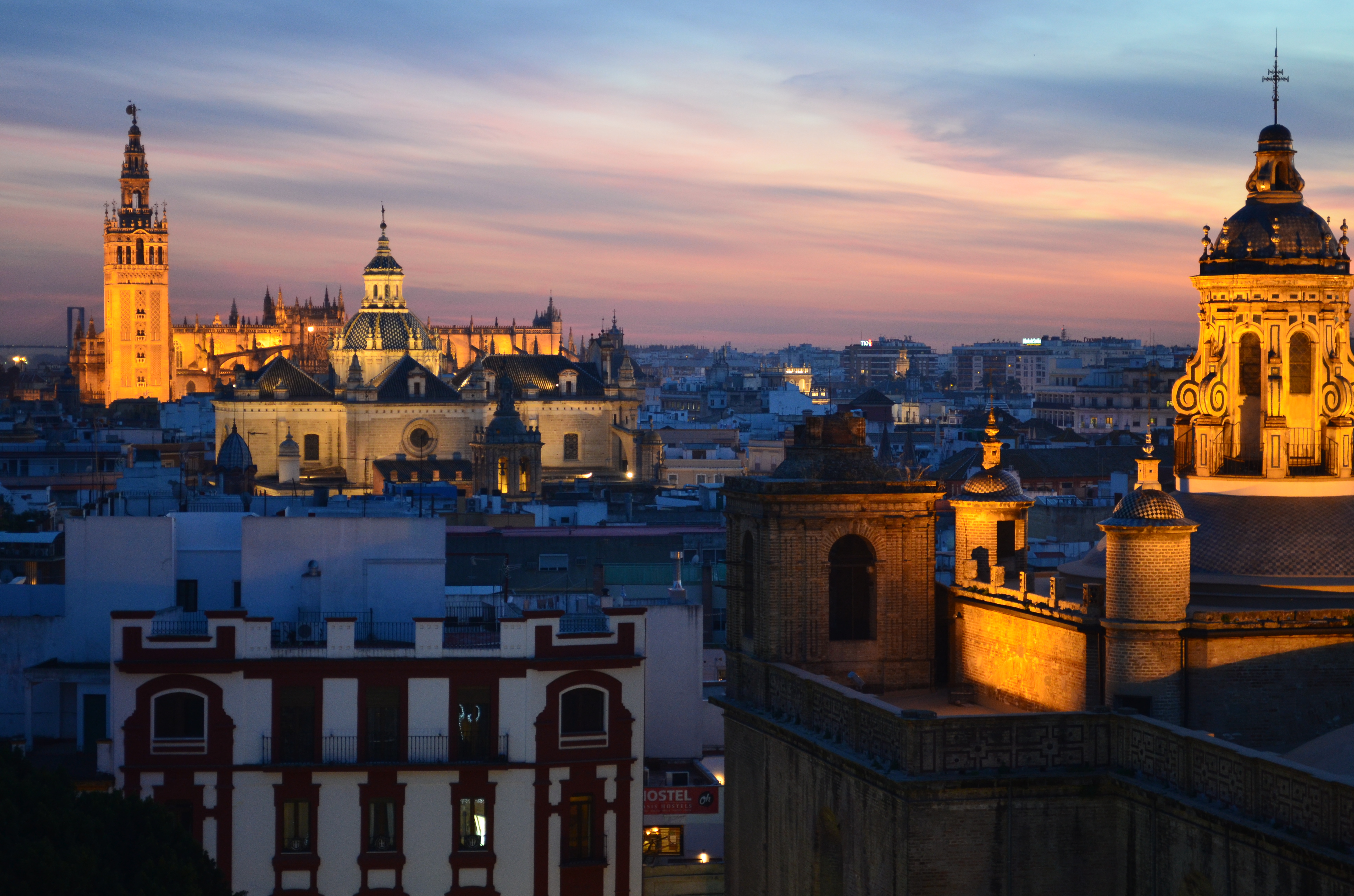 Seville Spain Andalusia Twilight Night City Cathedral 4928x3264