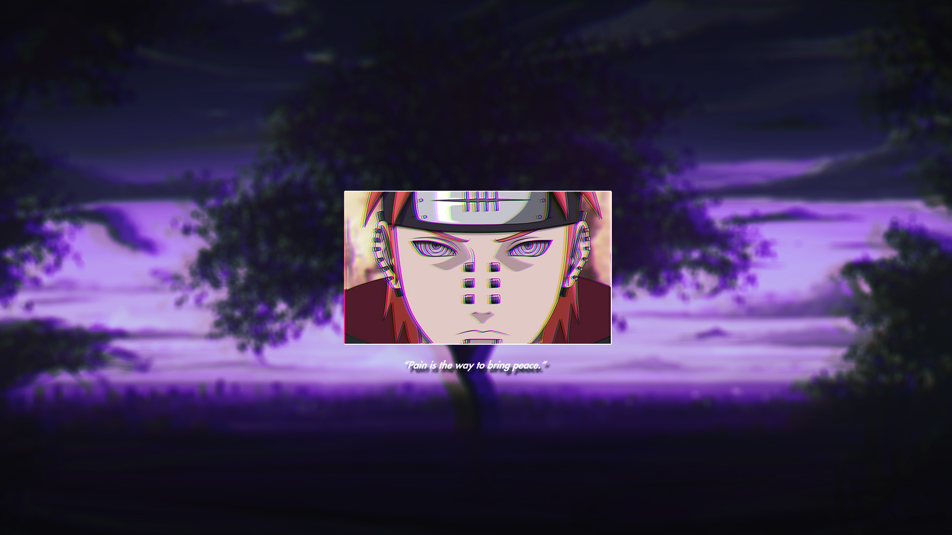 Naruto Anime Purple Background VHS Anime Anime Boys Rinnegan Akatsuki 1920x1080