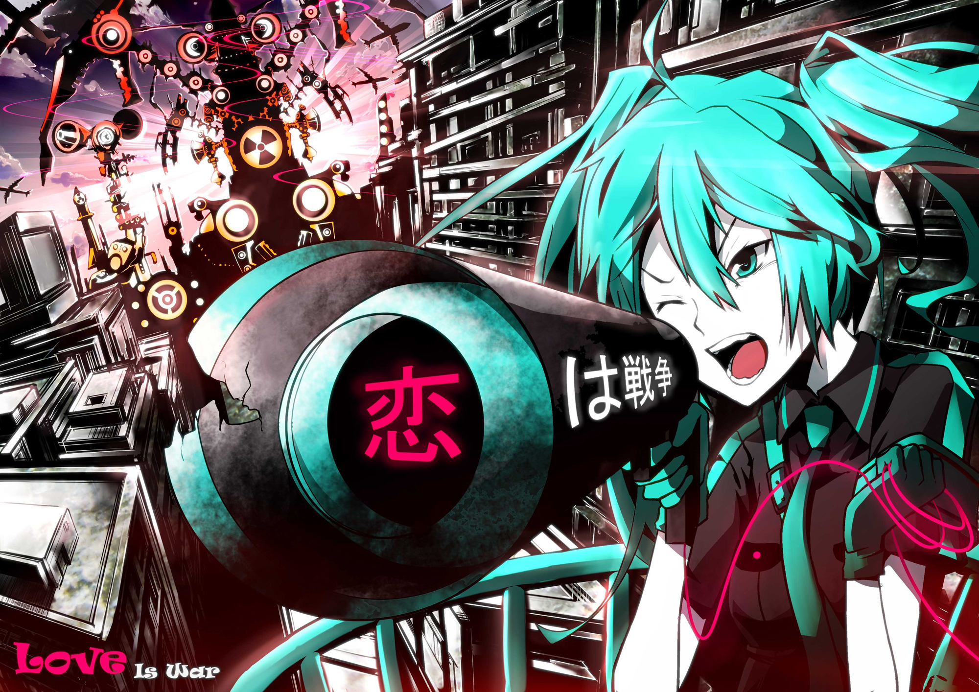 Hatsune Miku Love Is War Vocaloid 2000x1414