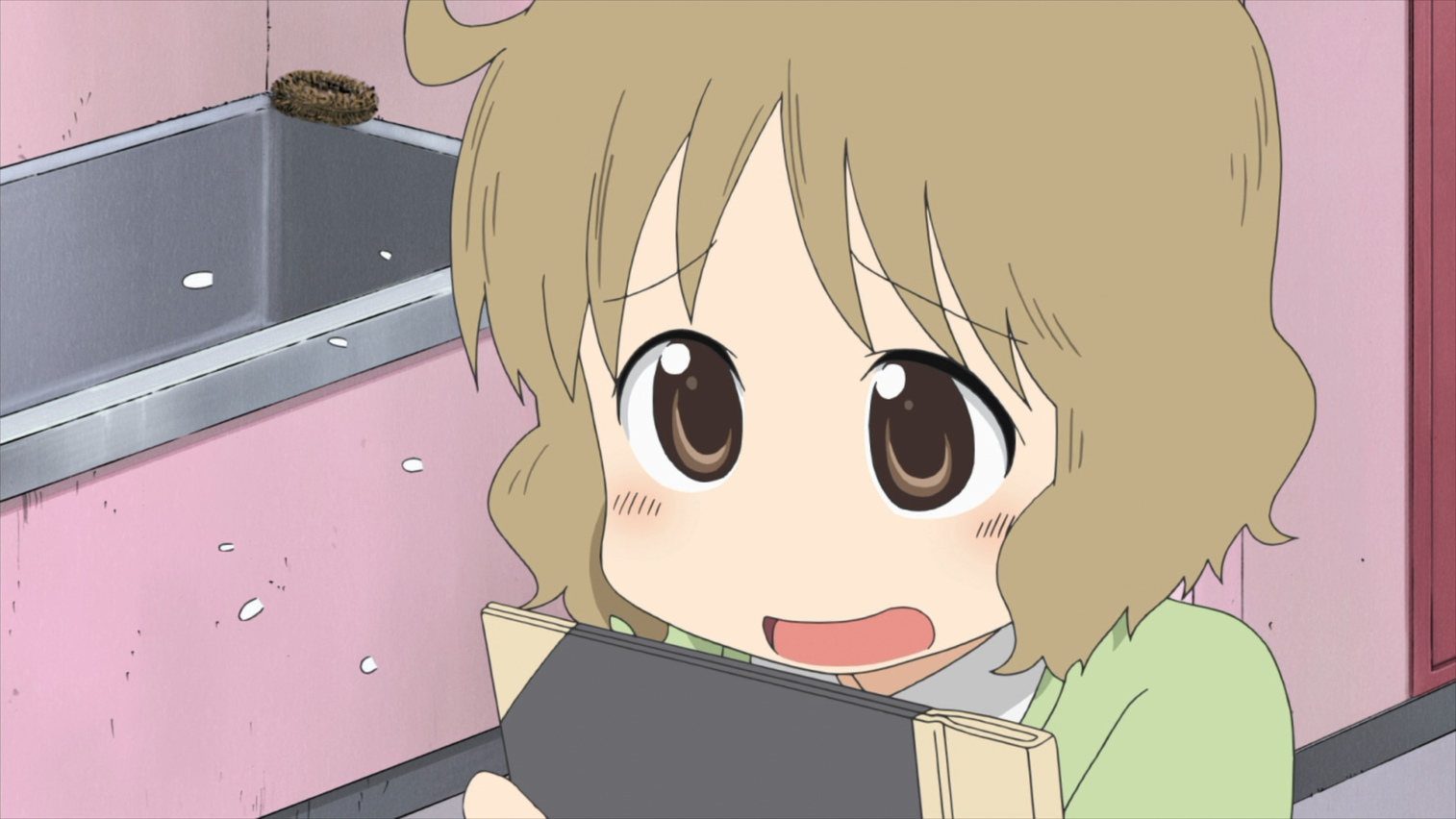 Nichijou Anime Anime Girls Blonde Dark Eyes 1514x852