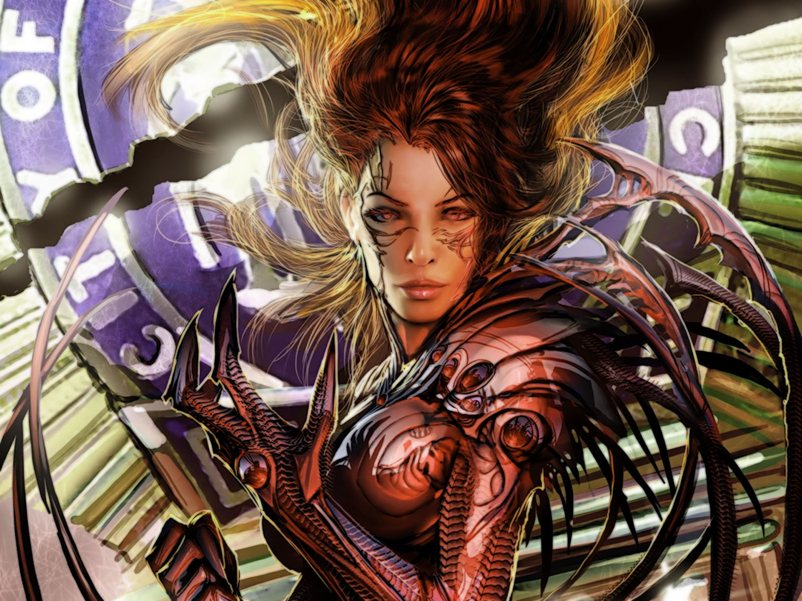 Comic Dark Gothic Witch Witchblade 1600x1200