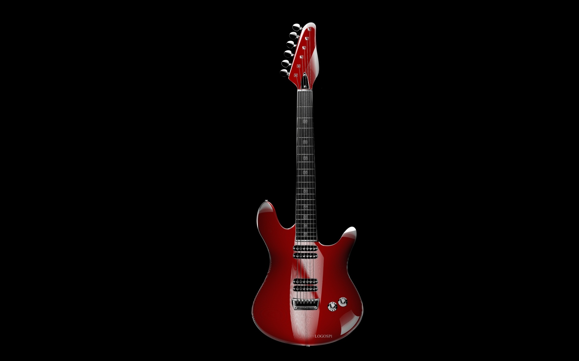 Electric Guitar Guitar Red 1920x1200