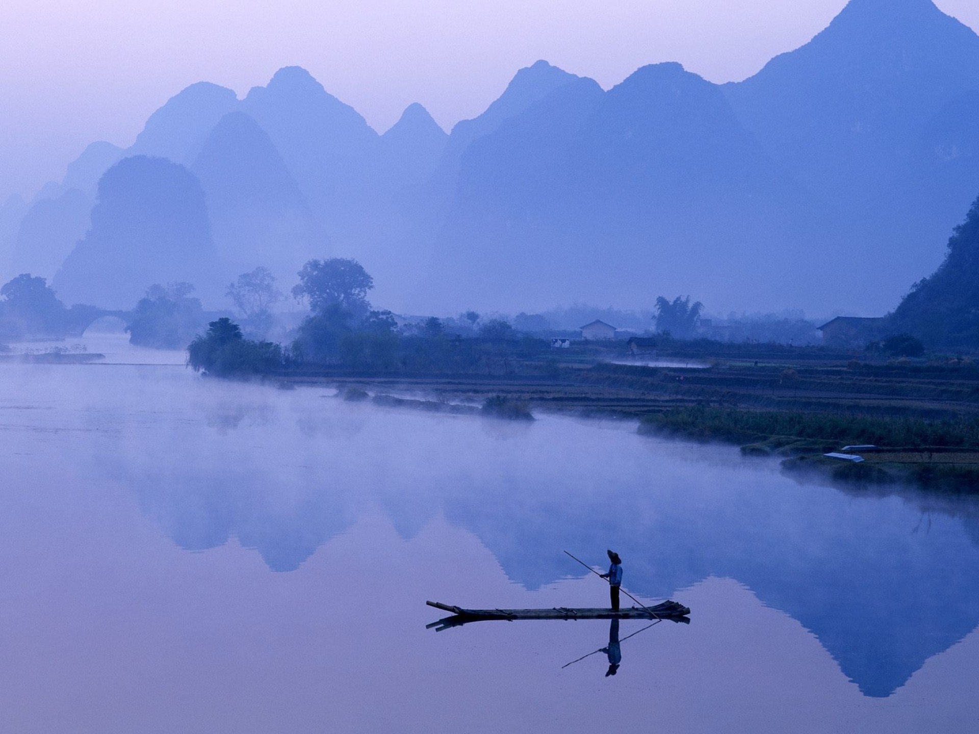 China Guanxi Zhuang Li River Mountain Nanling Mountains 1920x1440