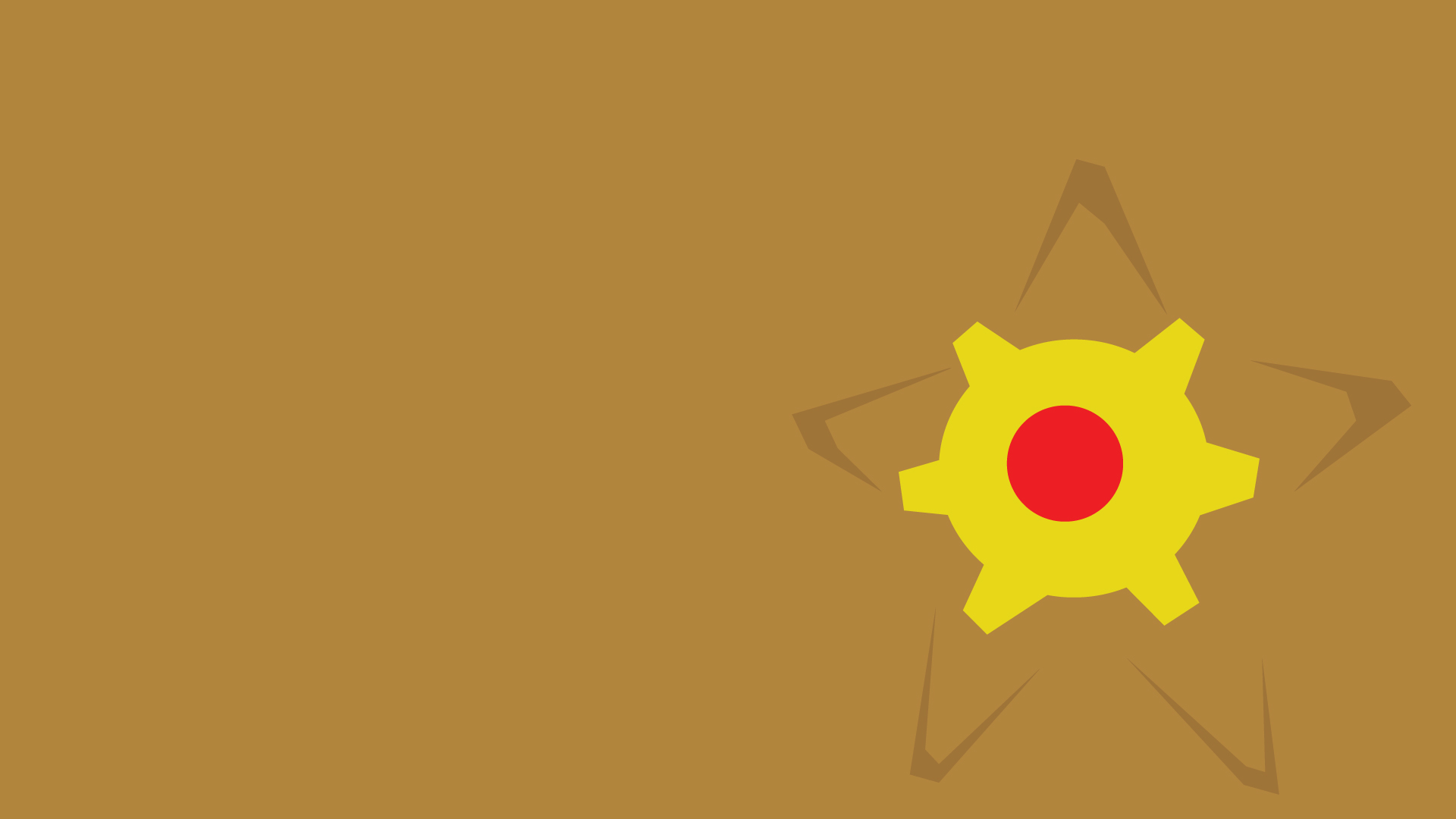 Staryu Pokemon Minimalist 1920x1080