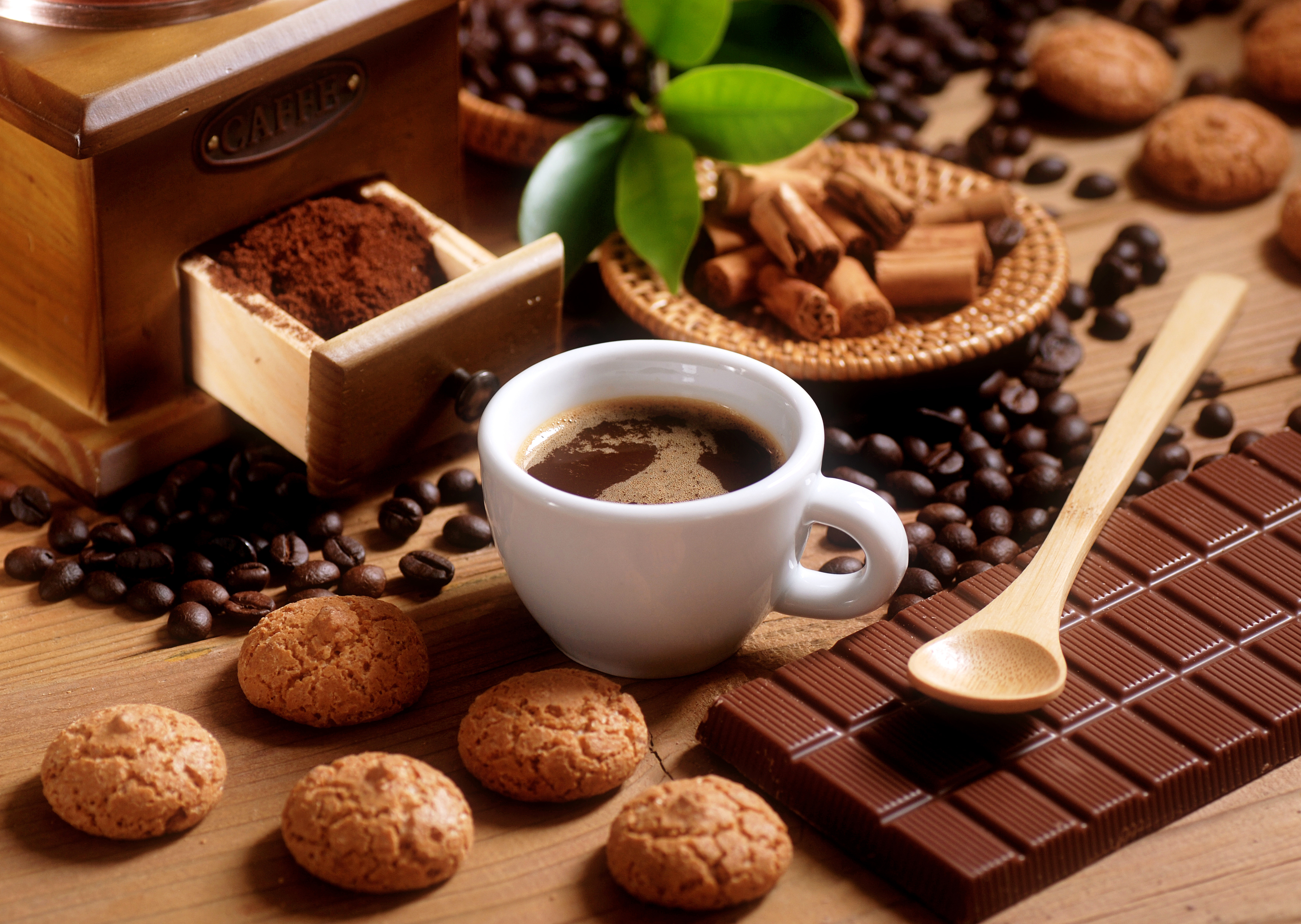 Coffee Chocolate Coffee Beans Biscuit 3514x2496