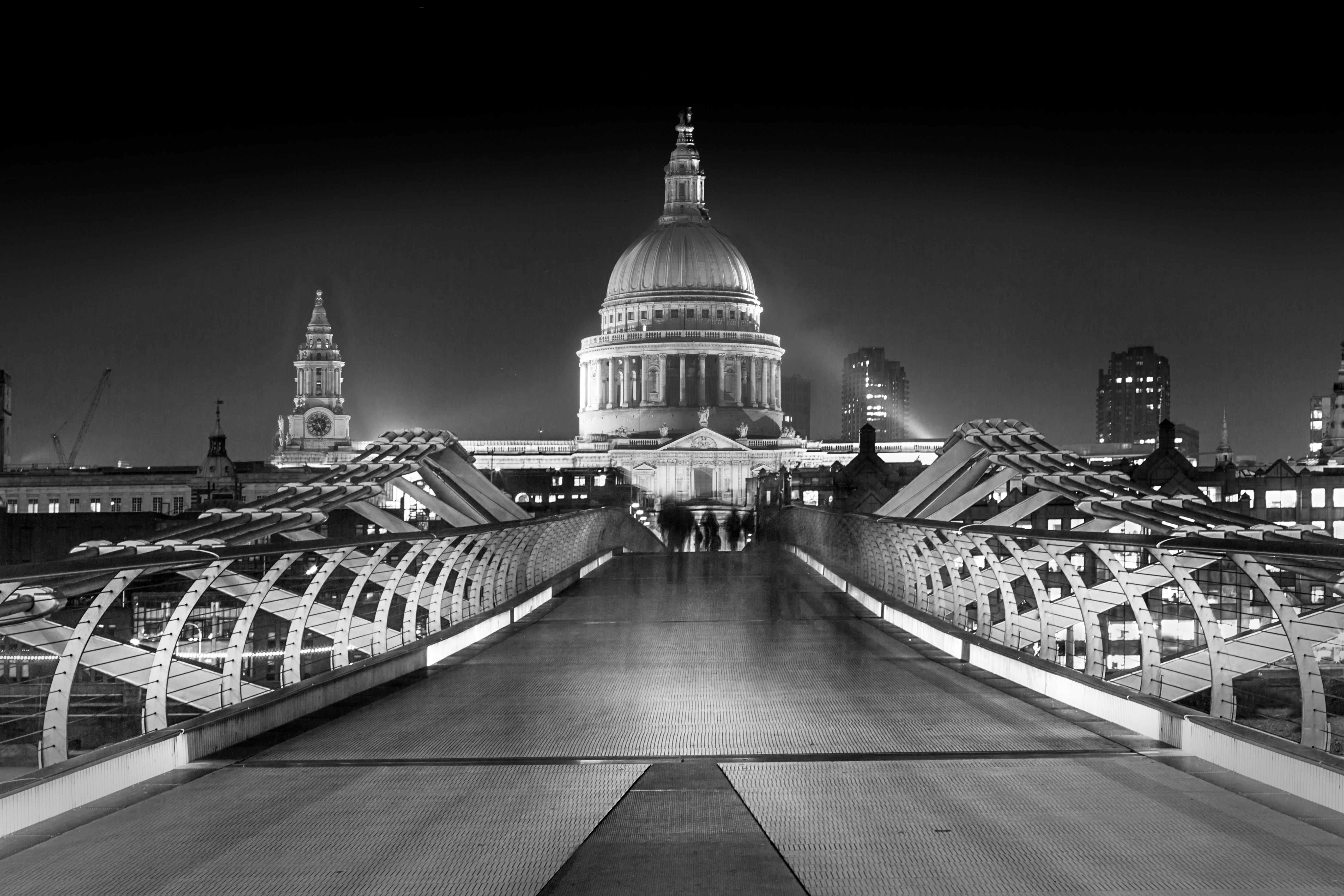 St Pauls Cathedral Cathedral Night Black Amp White Dome 5154x3436