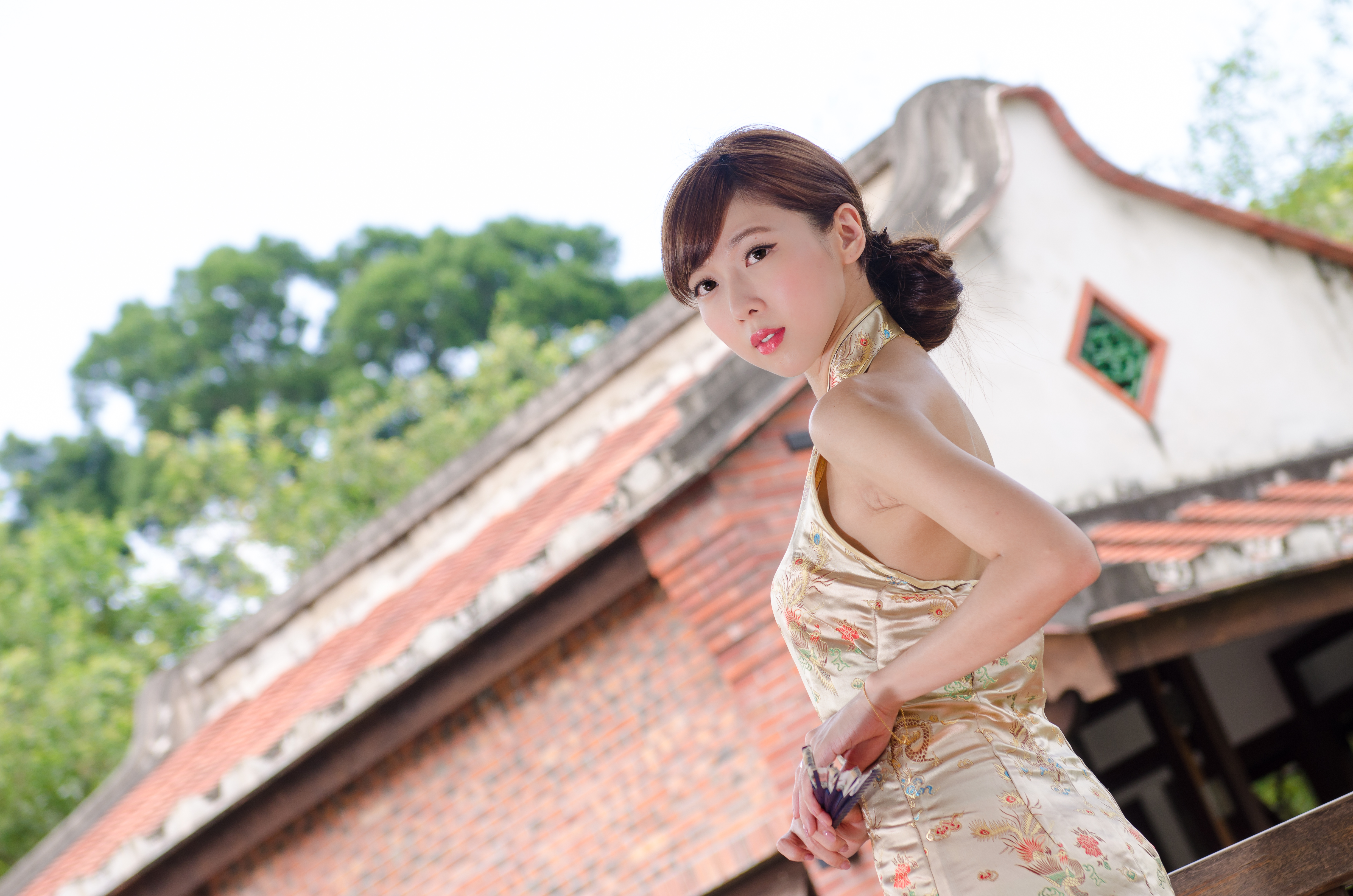 Chen Qiaoqiao Girl Model Asian Taiwanese Fan Lin Antai Historical Home 4928x3264