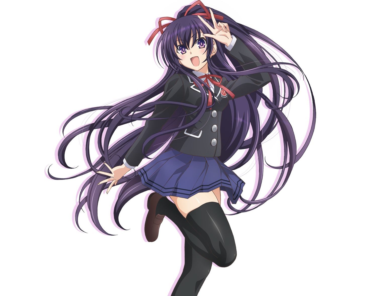 Date A Live Anime Tohka Yatogami Purple Hair Purple Eyes 1500x1176