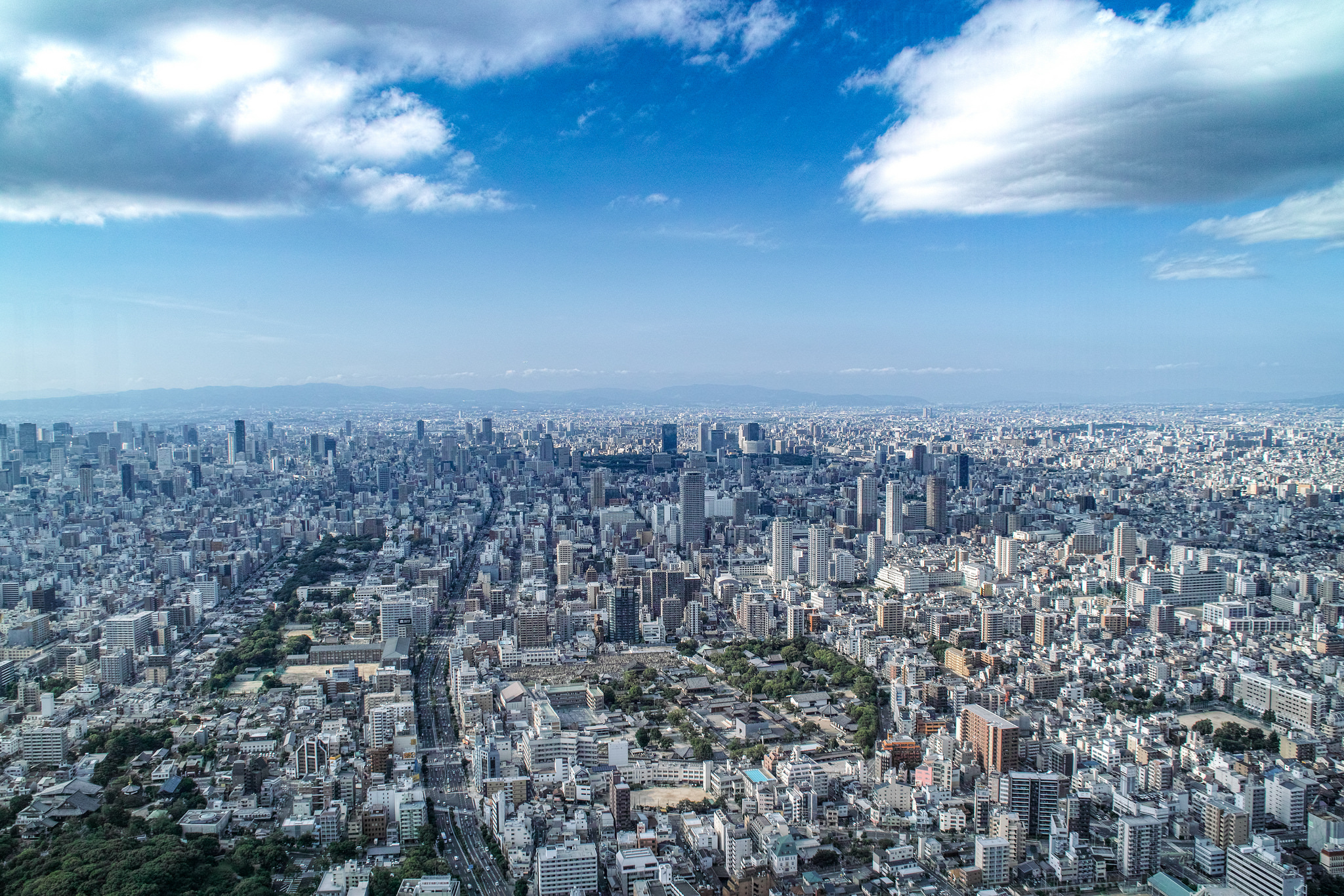 Aerial Building City Cityscape Horizon Japan Osaka 2048x1365