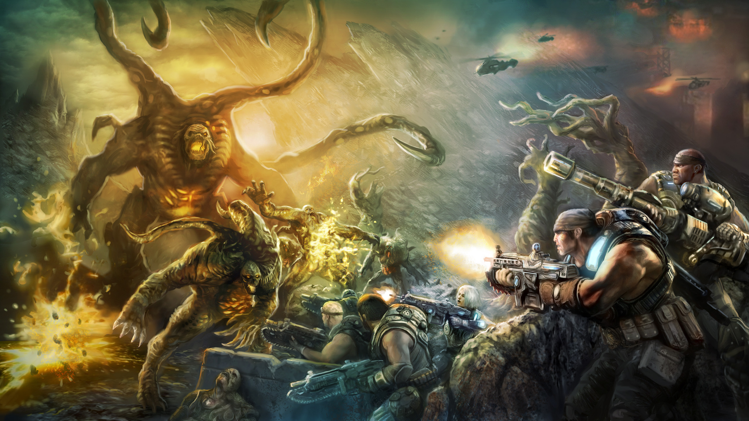 Video Game Gears Of War 2560x1440