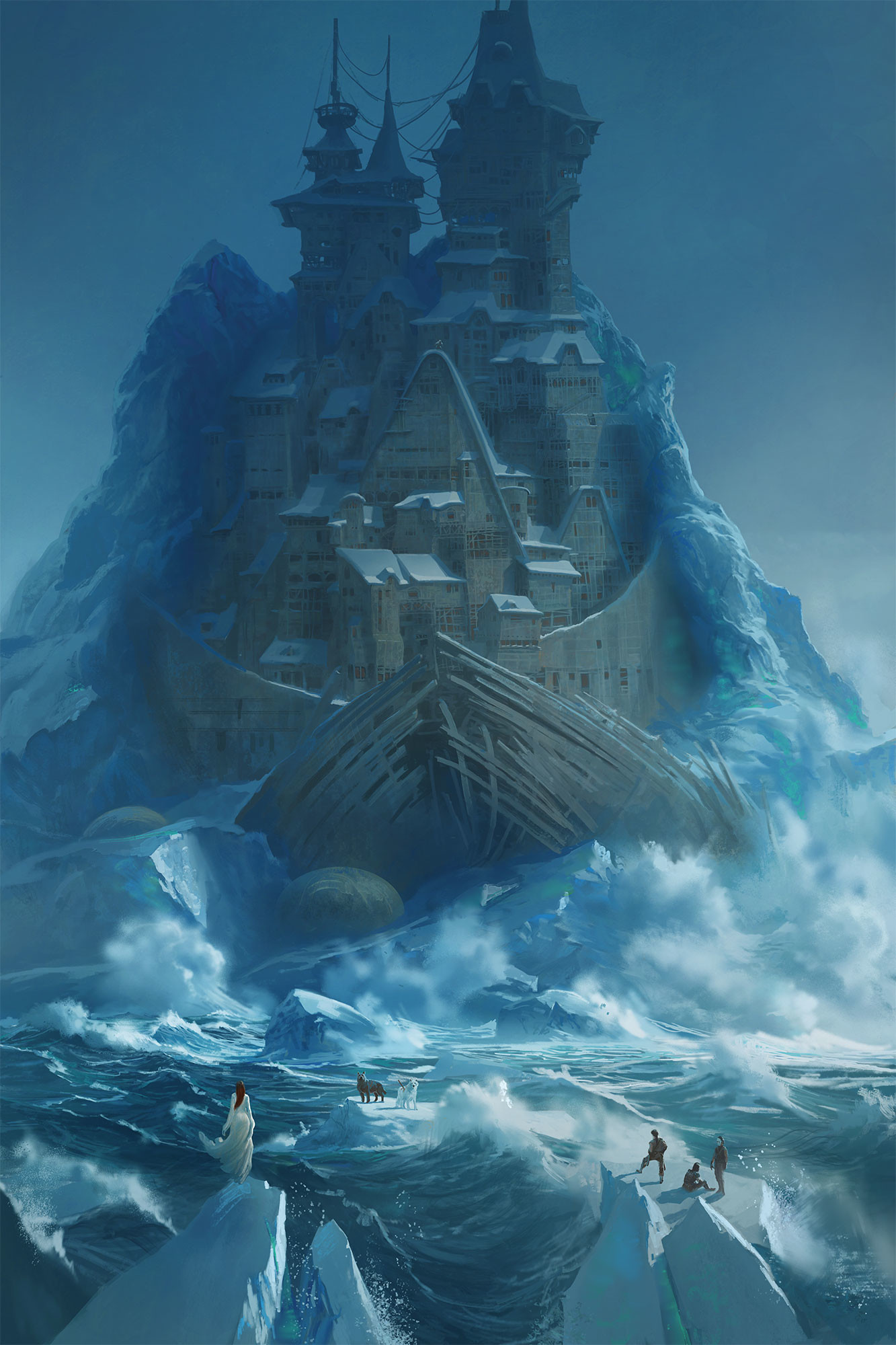 Derelict Ship Artwork Fantasy Art Marc Simonetti Iceberg Meckros 1333x2000