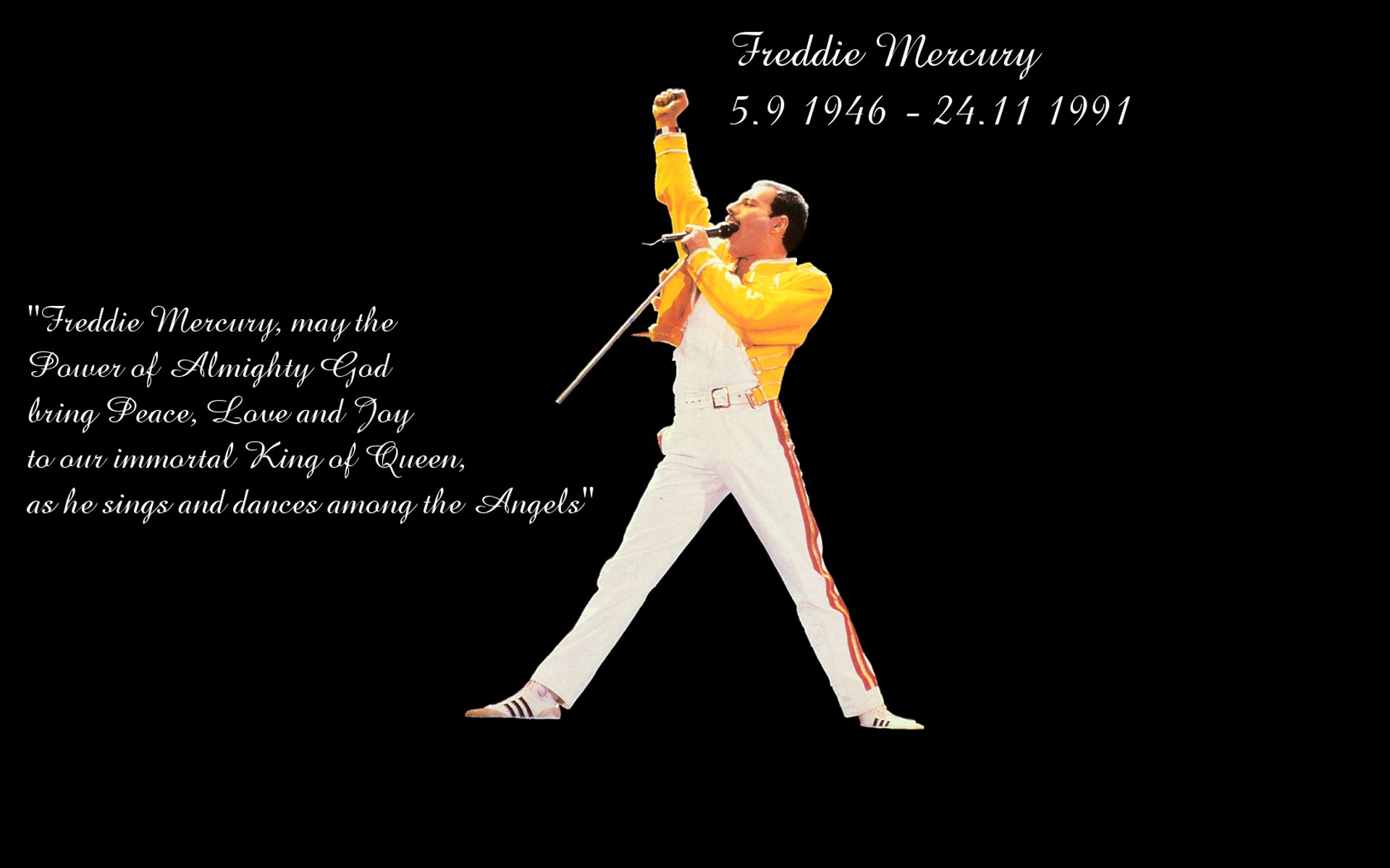 Freddie Mercury Queen Singer Rock Music 1920x1200