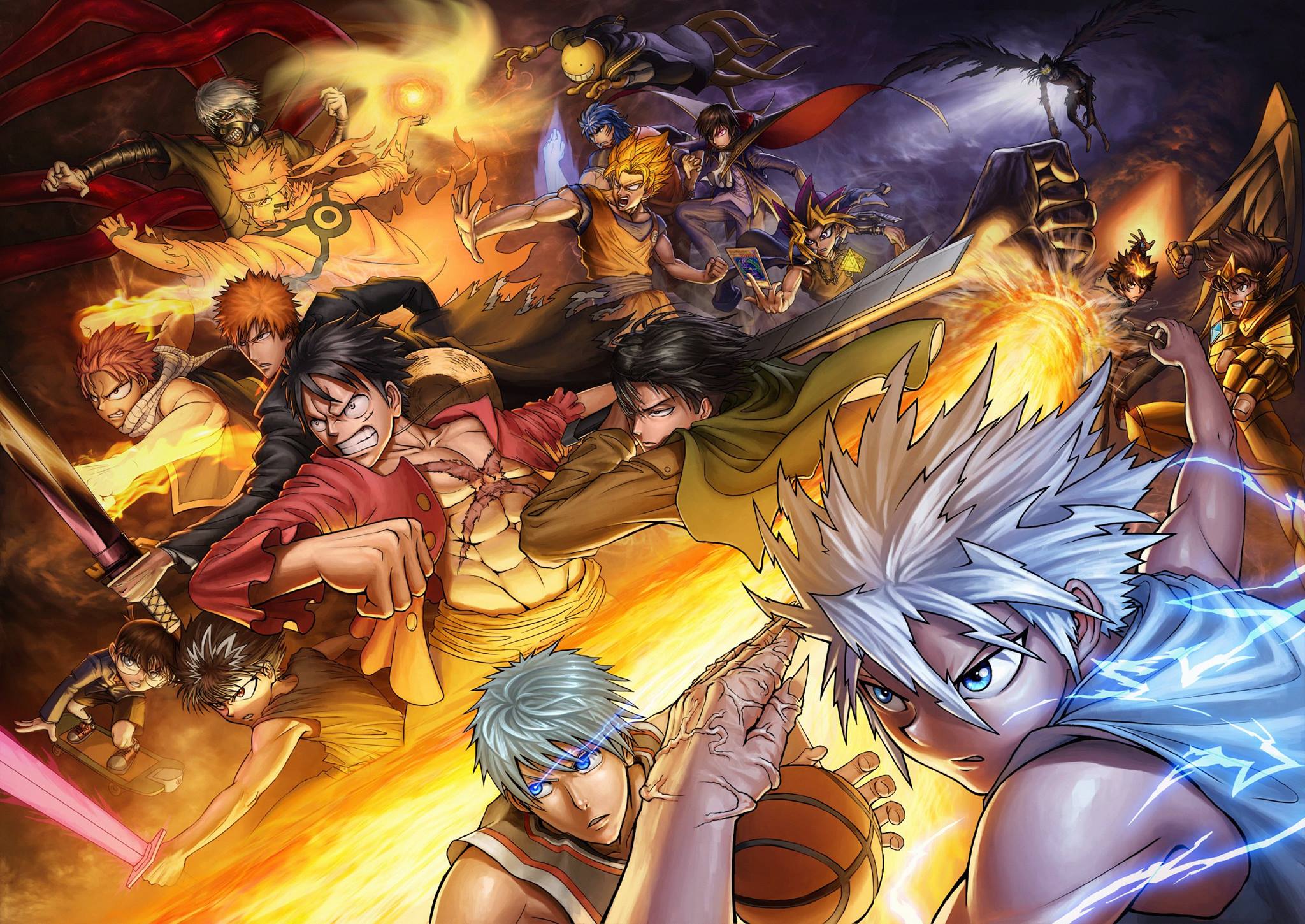 Shingeki No Kyojin Death Note Dragon Ball Fairy Tail Hunter X Hunter Kurokos Basketball Naruto Tokyo 2048x1450