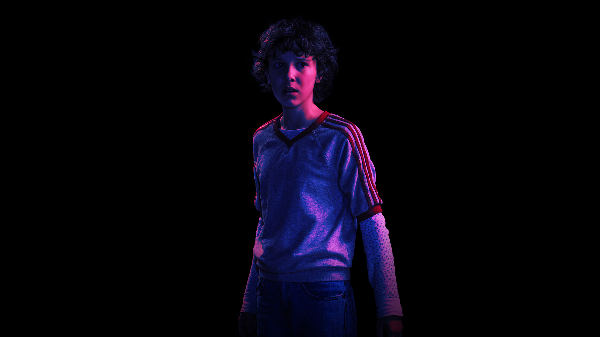 Tv Series Stranger Things Simple Background Eleven Millie Bobby Brown 1920x1080