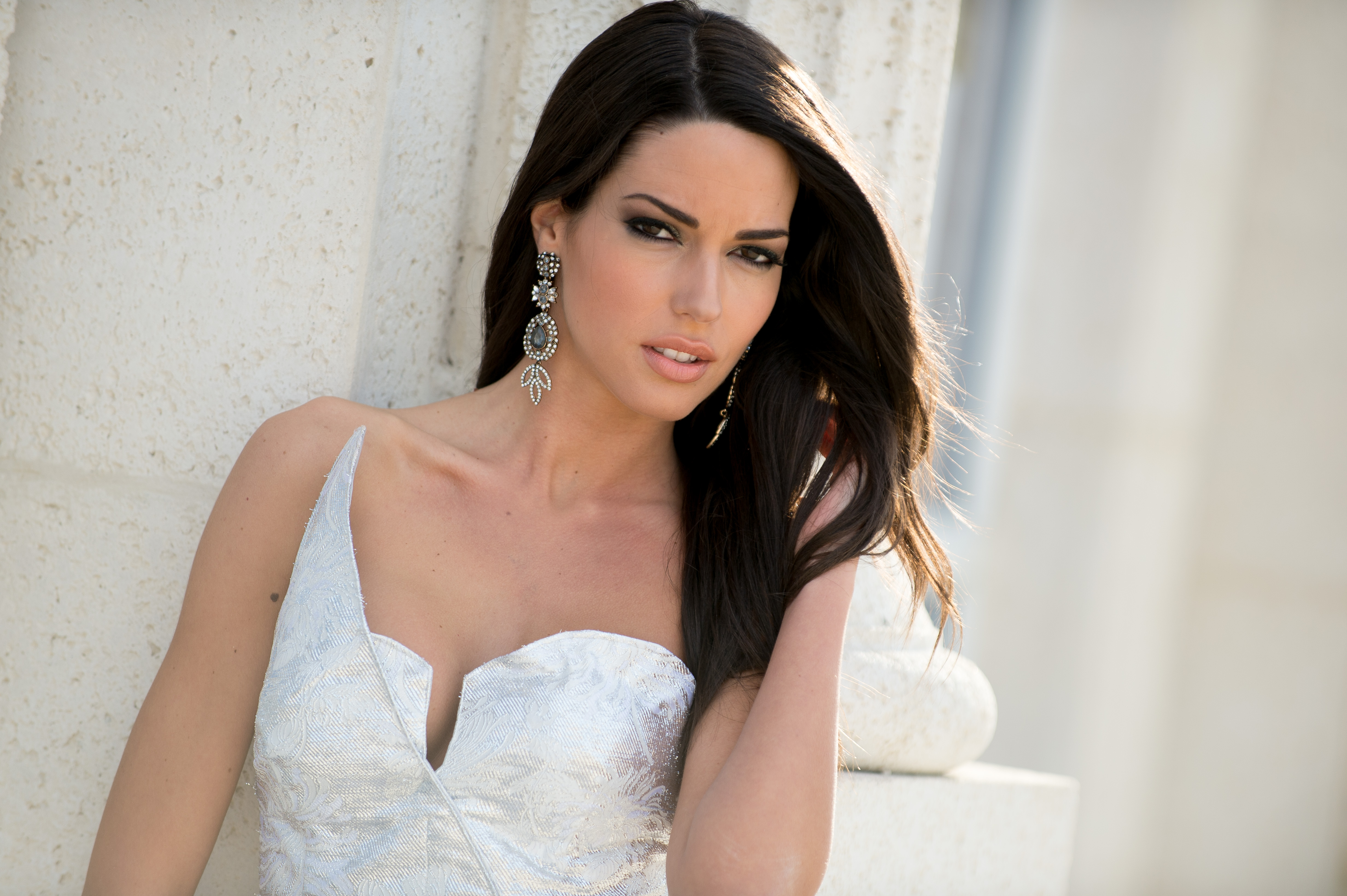 Girl Model Greek Greek Model Miss Greece Earrings Hair Dress 4928x3280